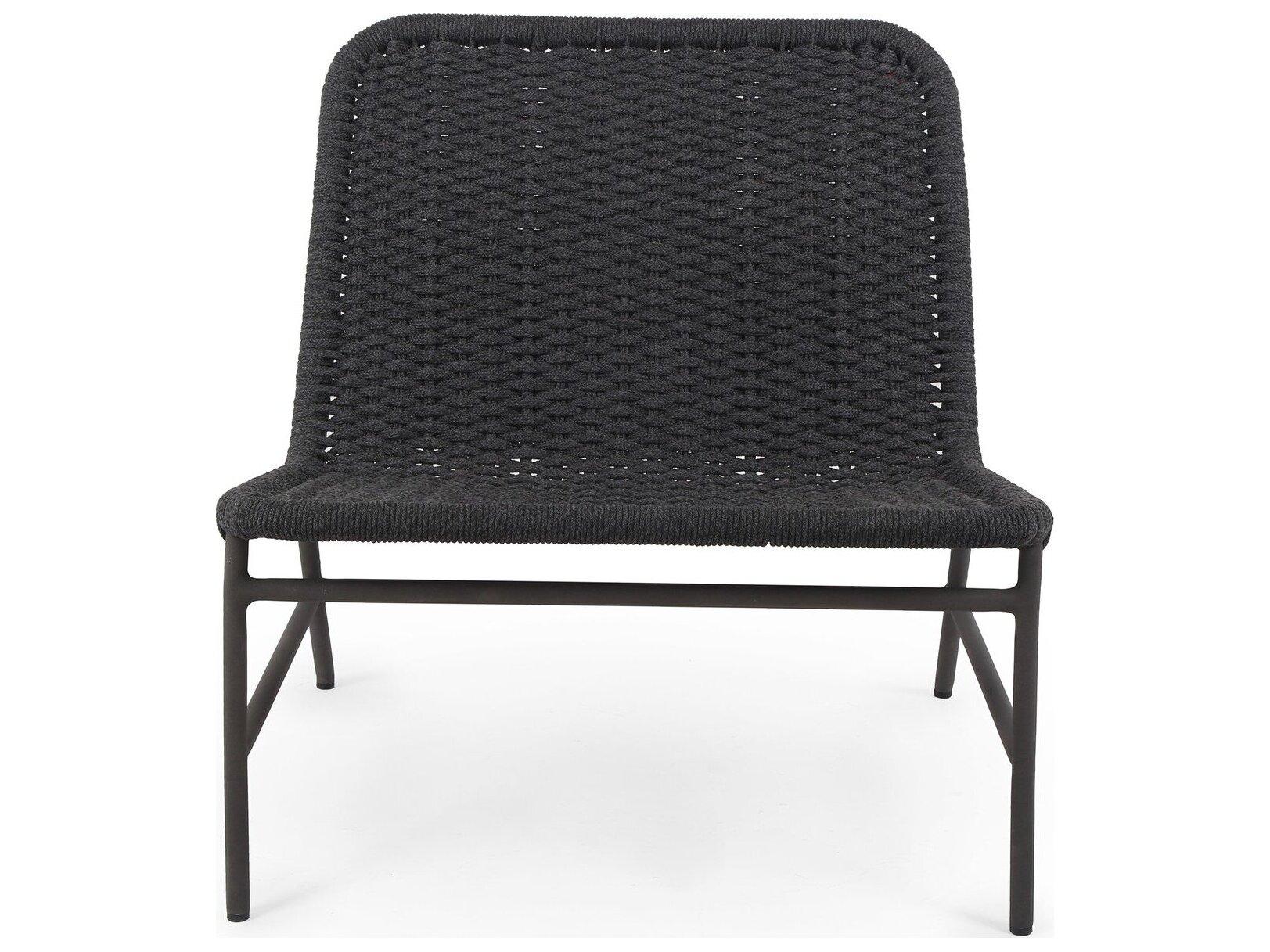 Four Hands Outdoor Solano Bronze / Dark Grey Rope Aluminum Strap Lounge Chair