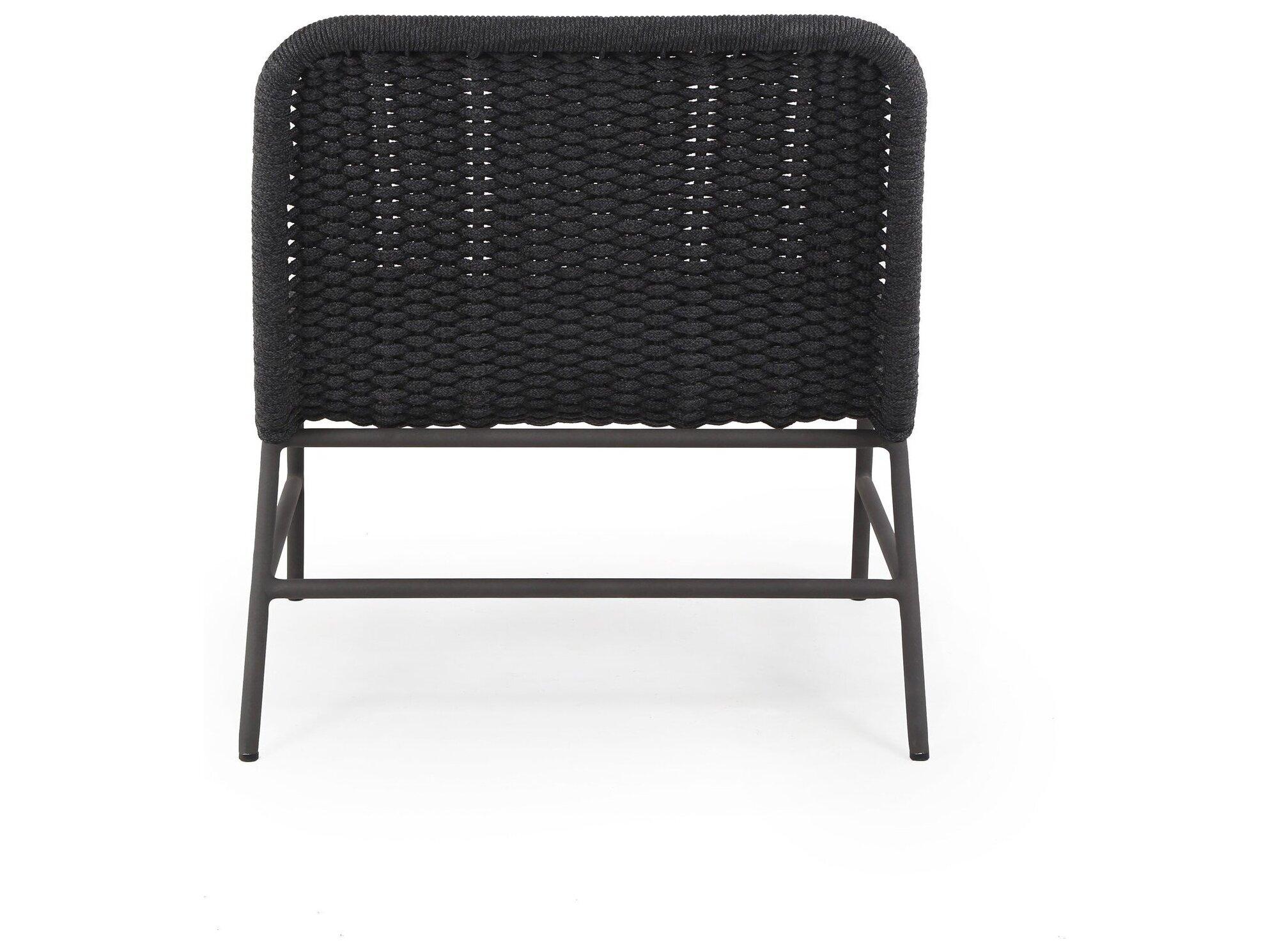 Four Hands Outdoor Solano Bronze / Dark Grey Rope Aluminum Strap Lounge Chair