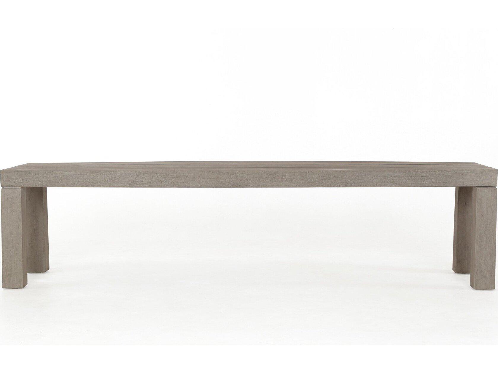 Four Hands Outdoor Solano Weathered Grey Teak Bench