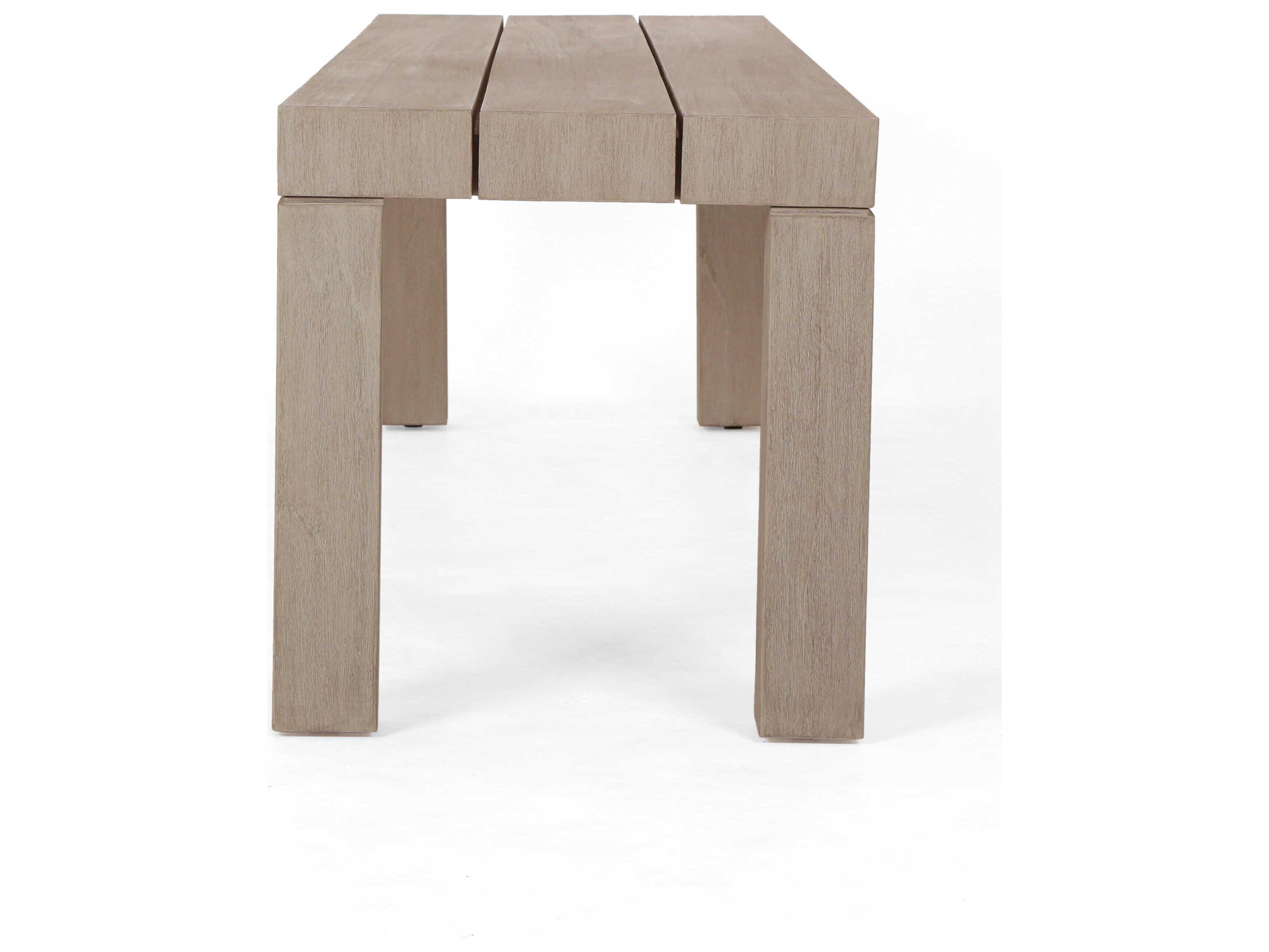 Luxecor Globetrotter Outdoor Washed Brown Teak Bench