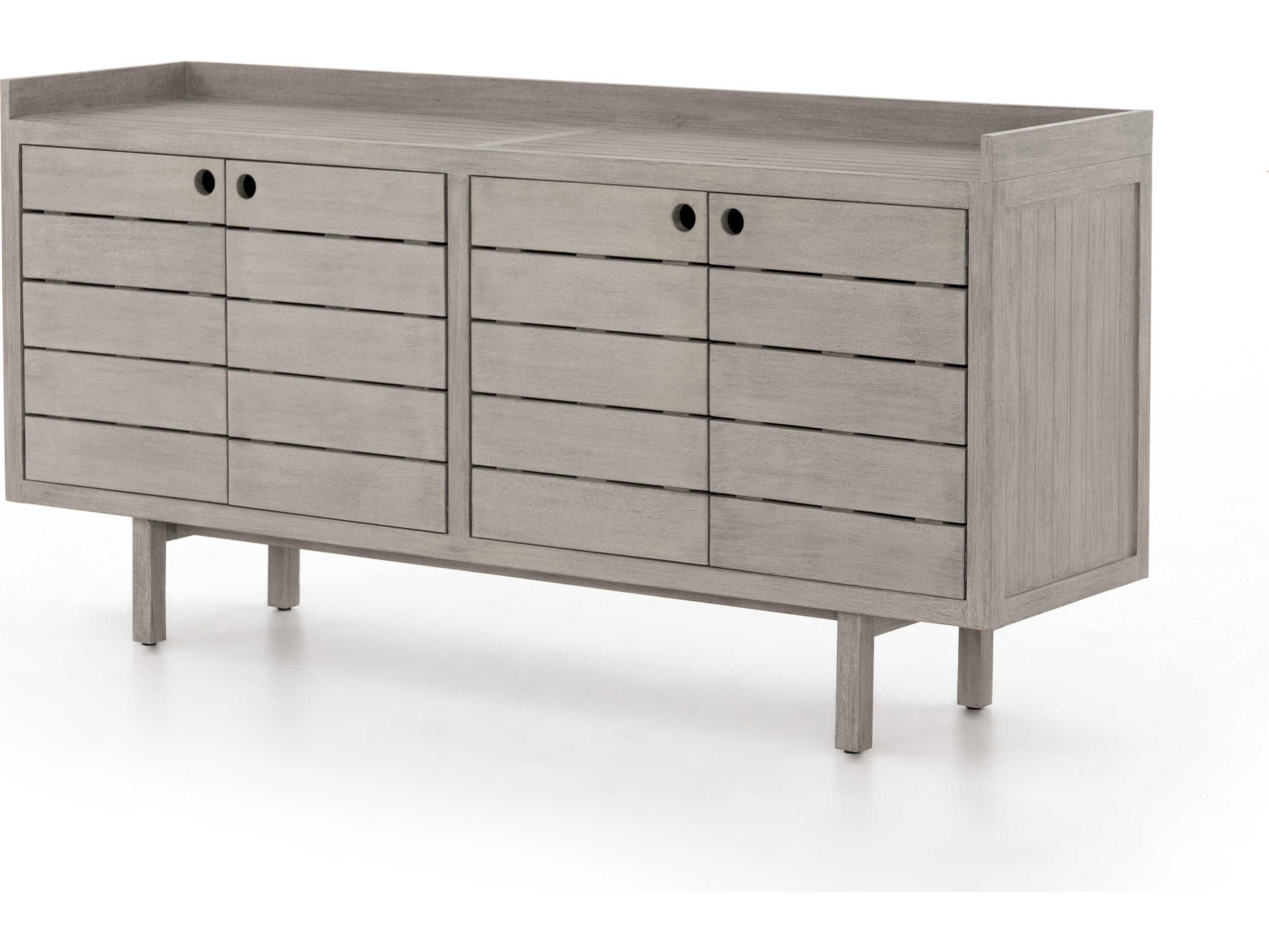 Luxecor Globetrotter Outdoor Weathered Grey Teak Rectangular Sideboard