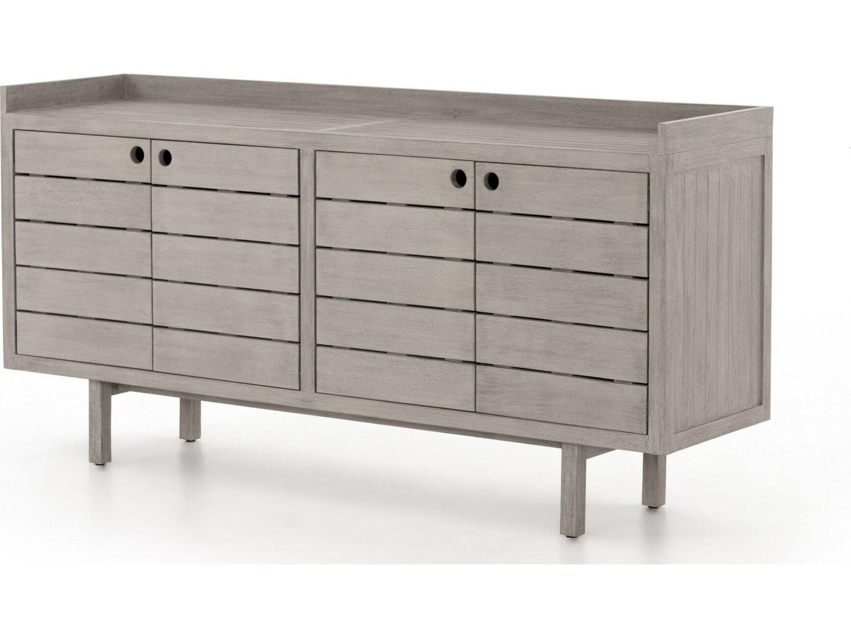 Four Hands Outdoor Solano Weathered Grey Teak Rectangular Sideboard