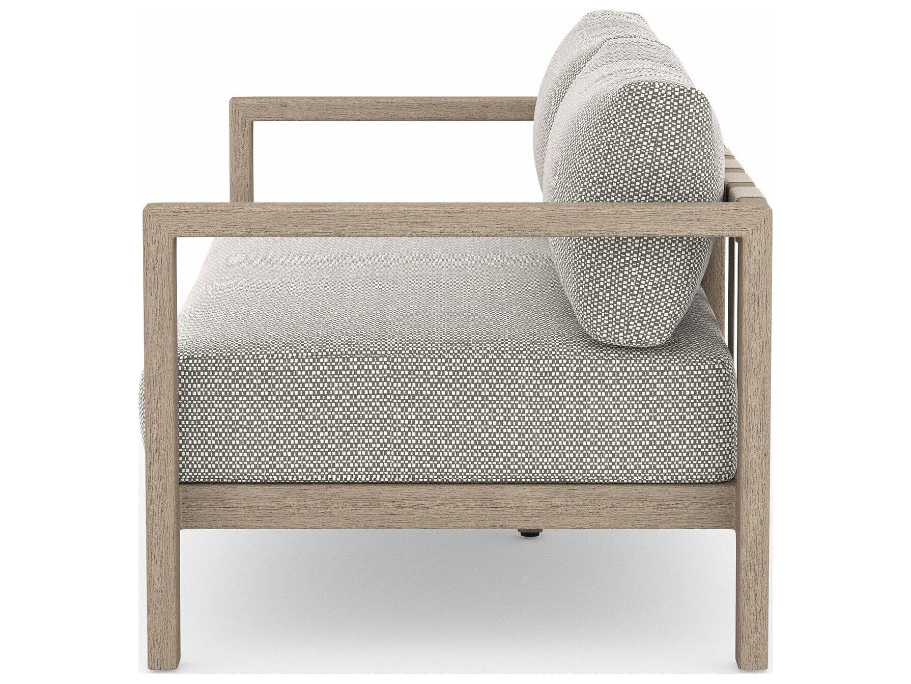 Four Hands Outdoor Solano Sherwood  Sofa-93-Brown/Stone Gr