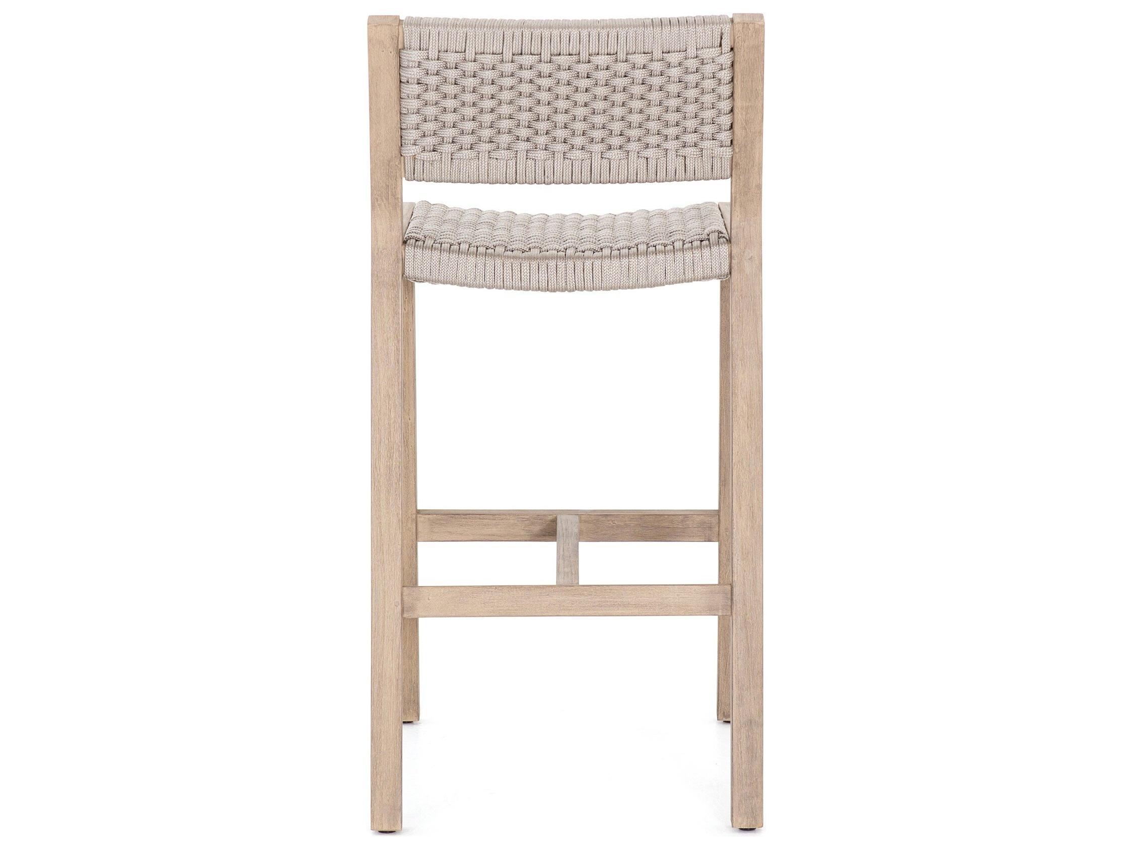 Luxecor Globetrotter Outdoor Washed Brown / Thick Grey Rope Counter Stool