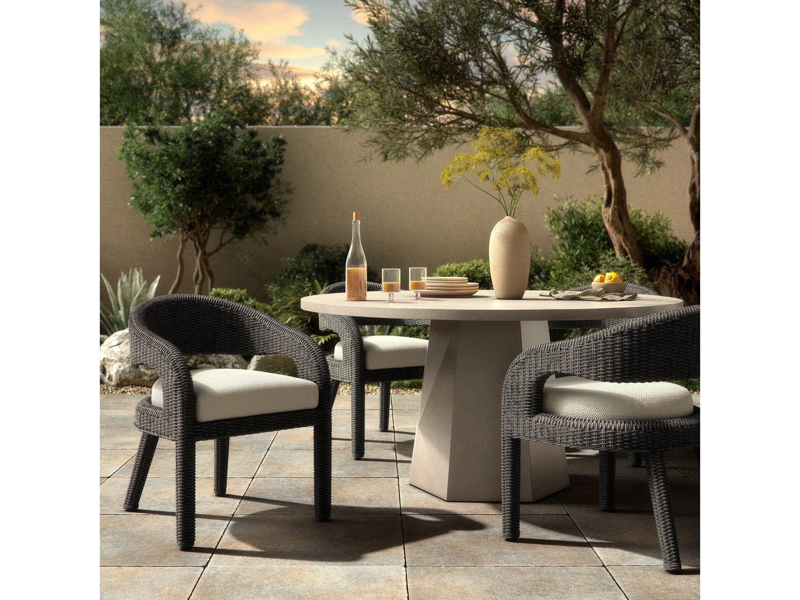 Four Hands Outdoor Providence Wicker Cushion Dining Set