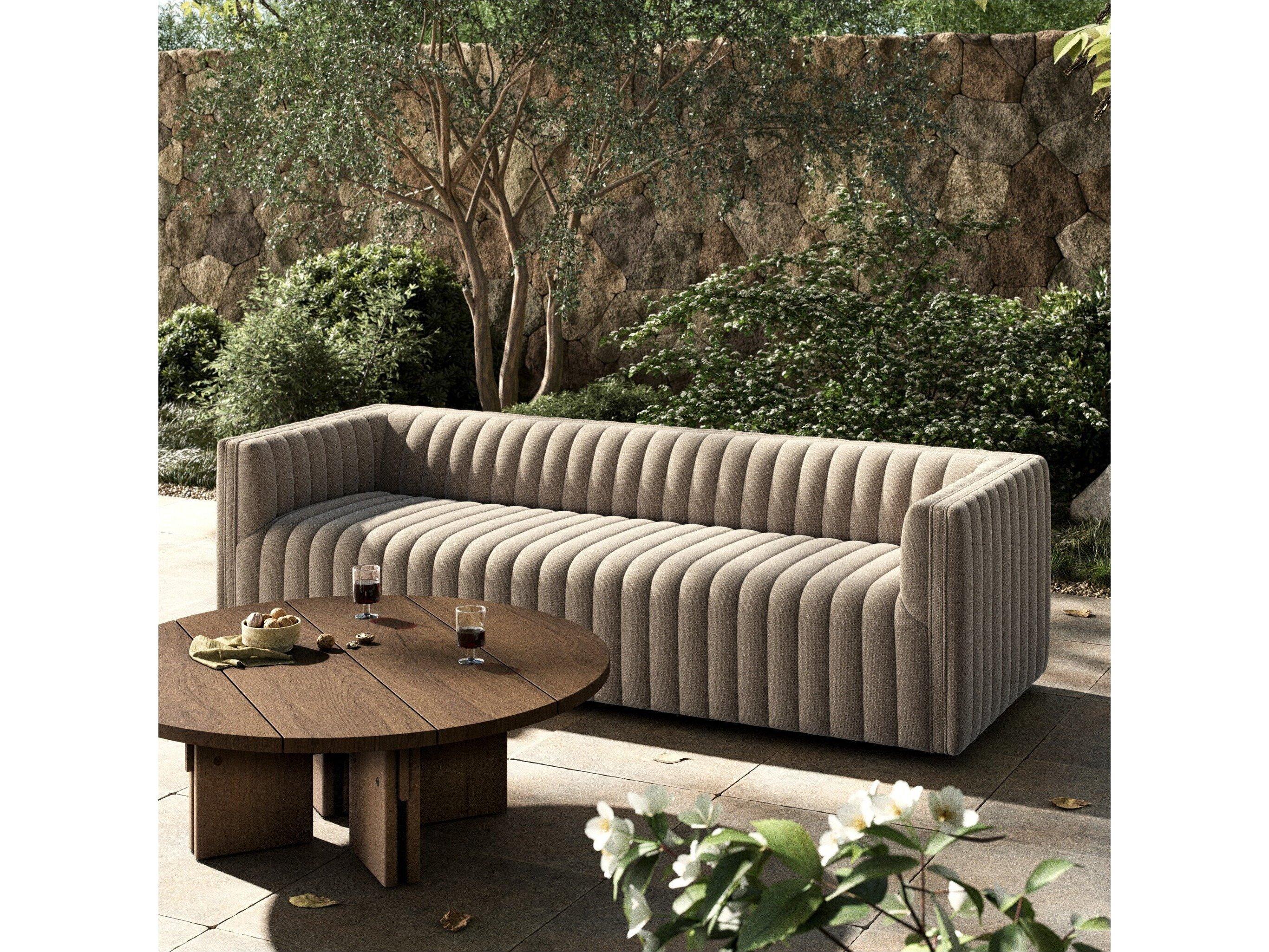 Four Hands Outdoor Solano Fabric Teak Lounge Set