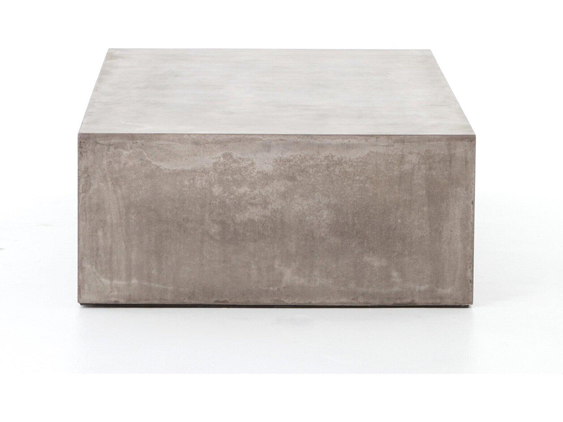Four Hands Outdoor Bina Concrete Grey Rectangular Coffee Table