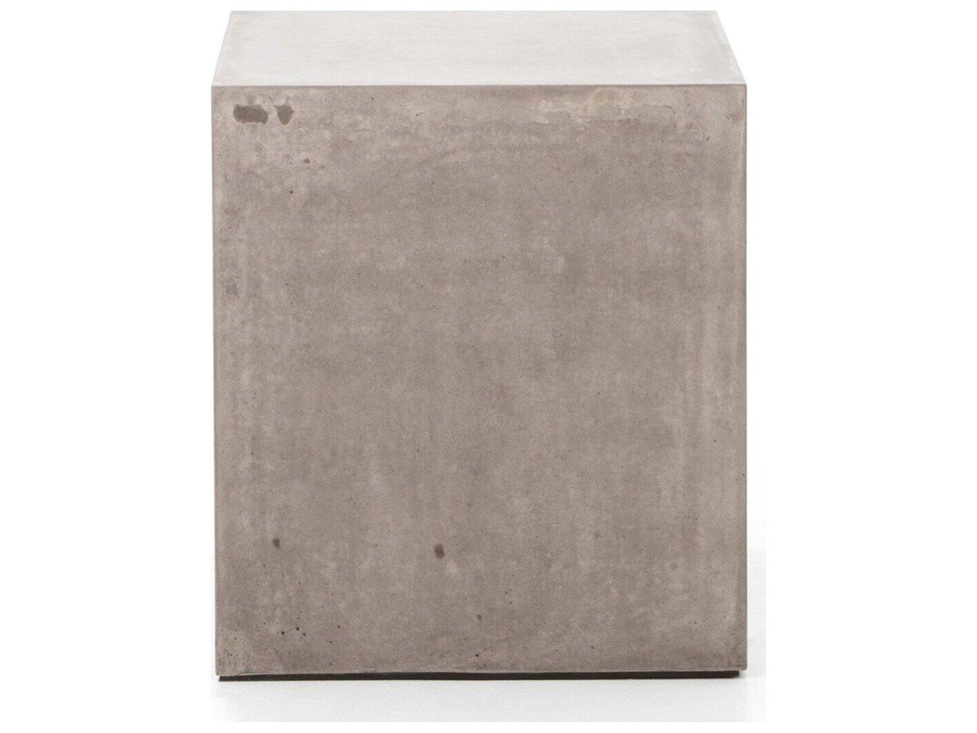 Four Hands Outdoor Bina Grey Concrete Rectangular End Table