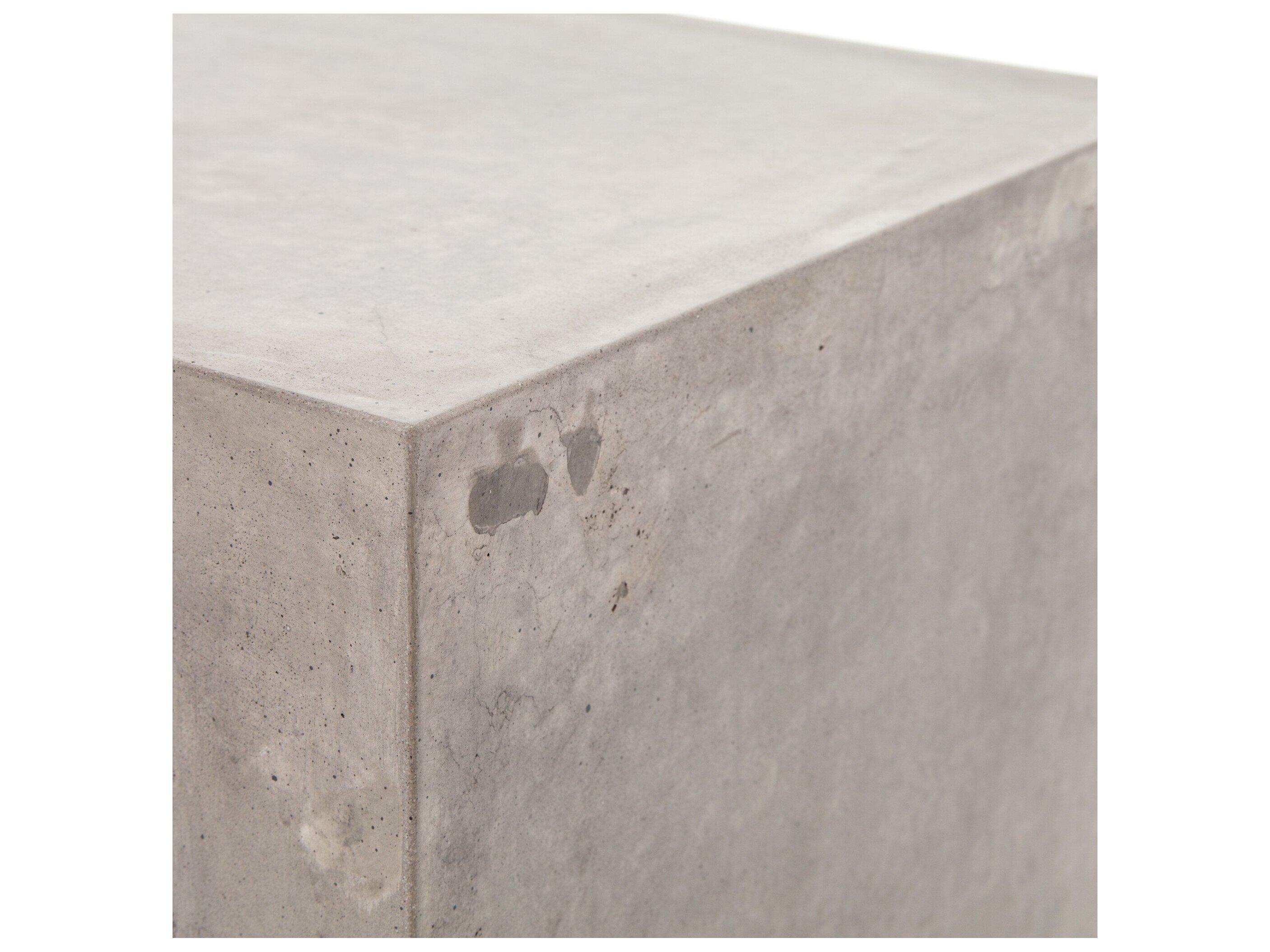 Four Hands Outdoor Bina Grey Concrete Rectangular End Table
