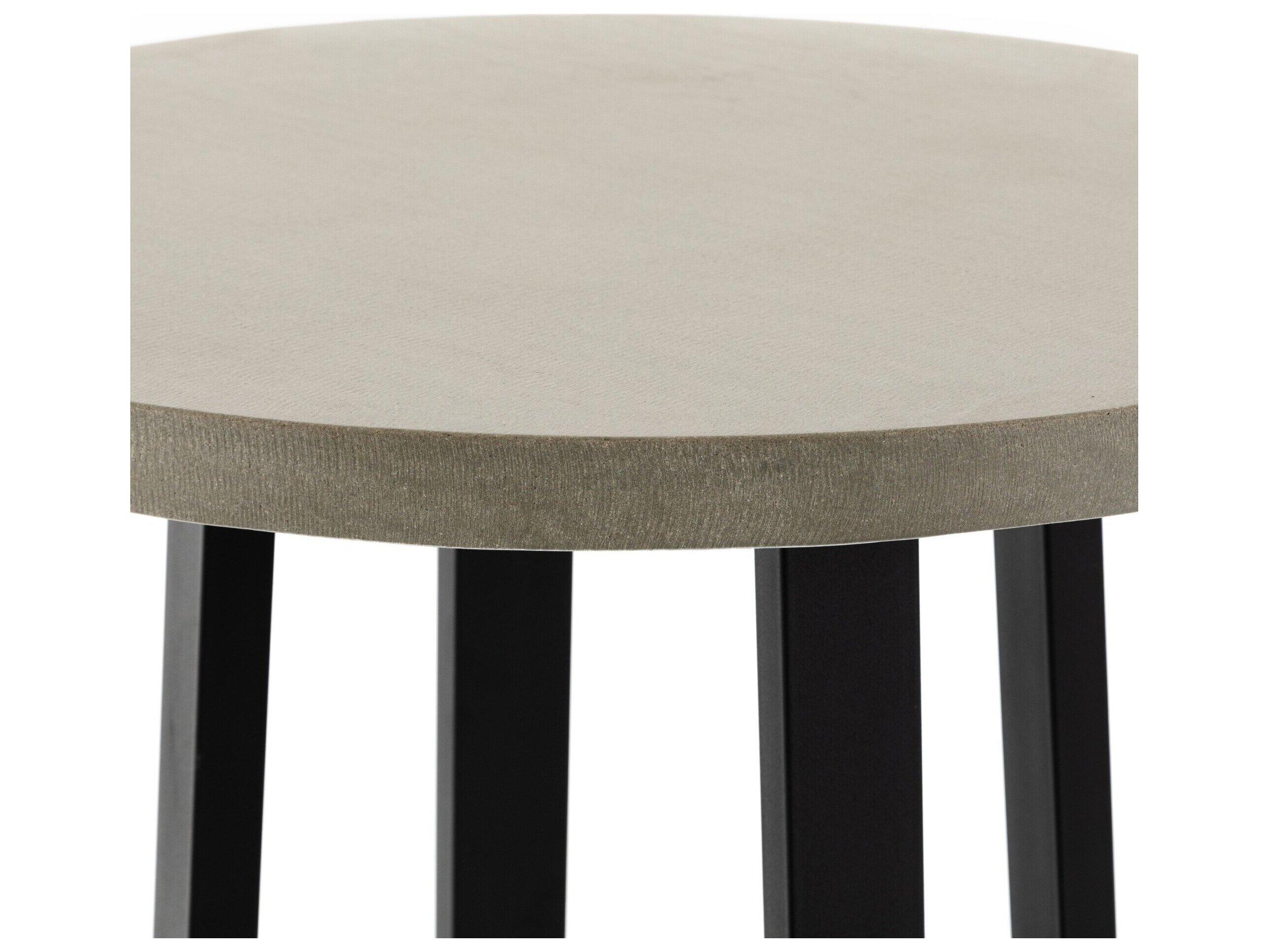 Four Hands Outdoor Constantine Light Grey Stone Round Counter Table