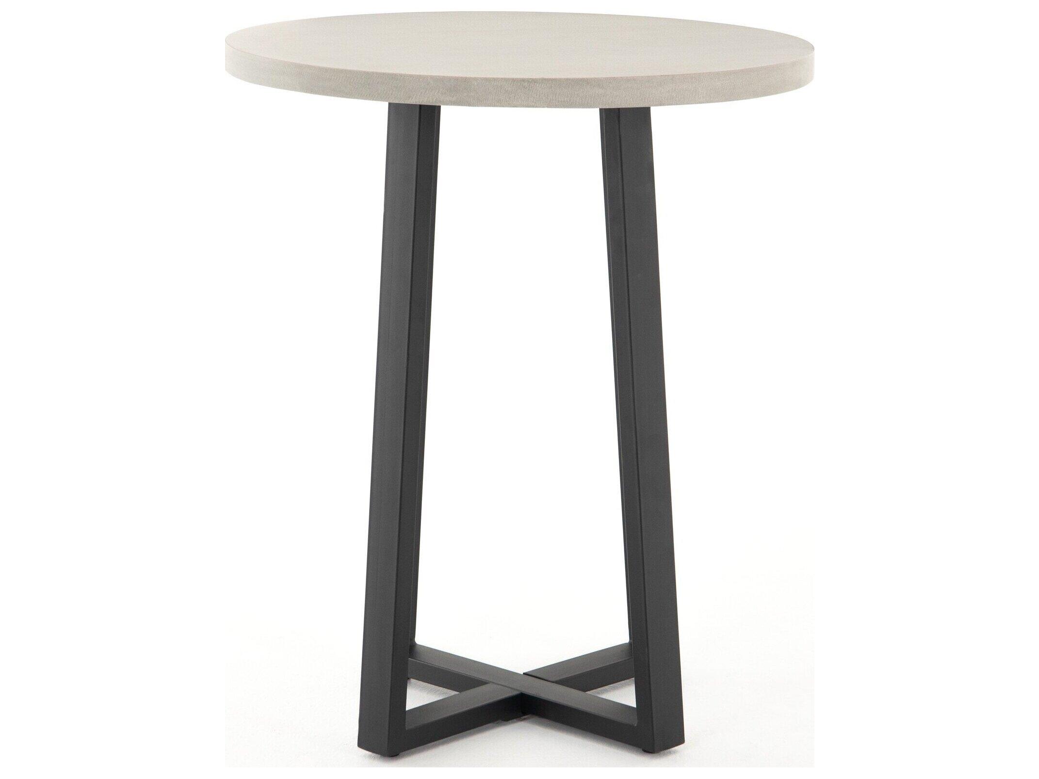 Four Hands Outdoor Constantine Light Grey Stone Round Counter Table