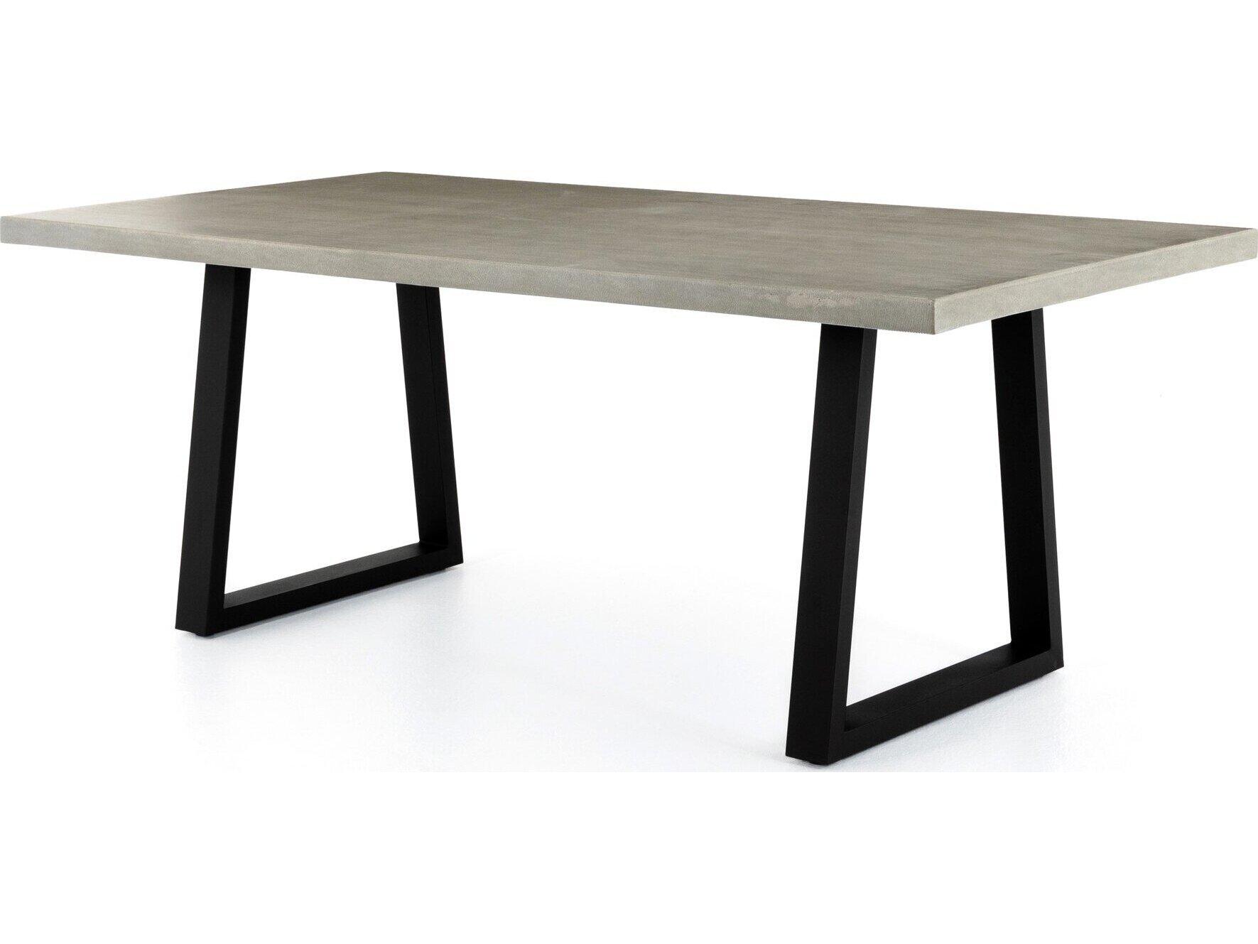 Four Hands Outdoor Constantine Light Grey Stone Rectangular Dining Table