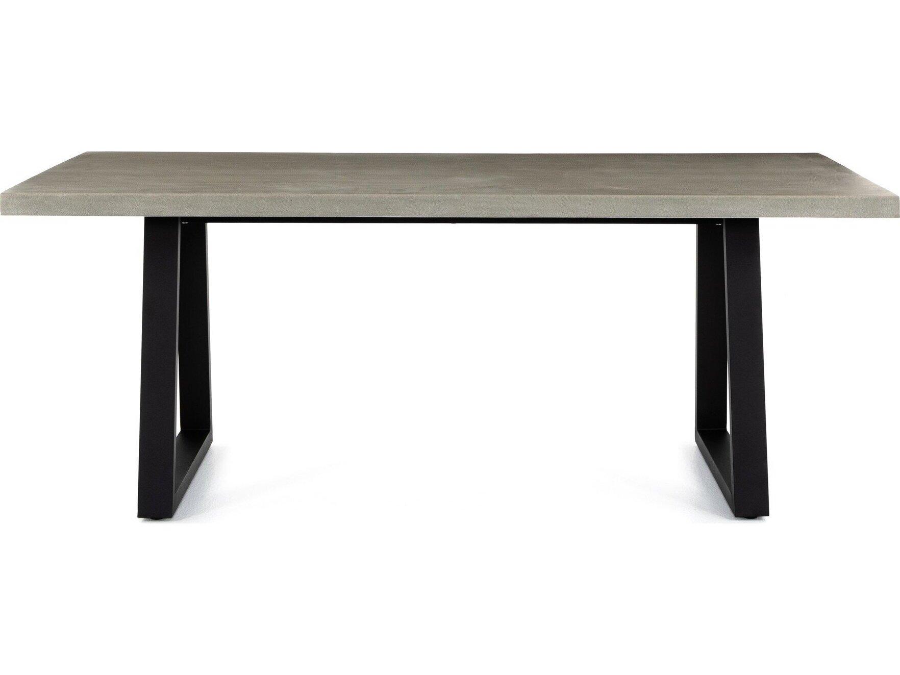 Four Hands Outdoor Constantine Light Grey Stone Rectangular Dining Table