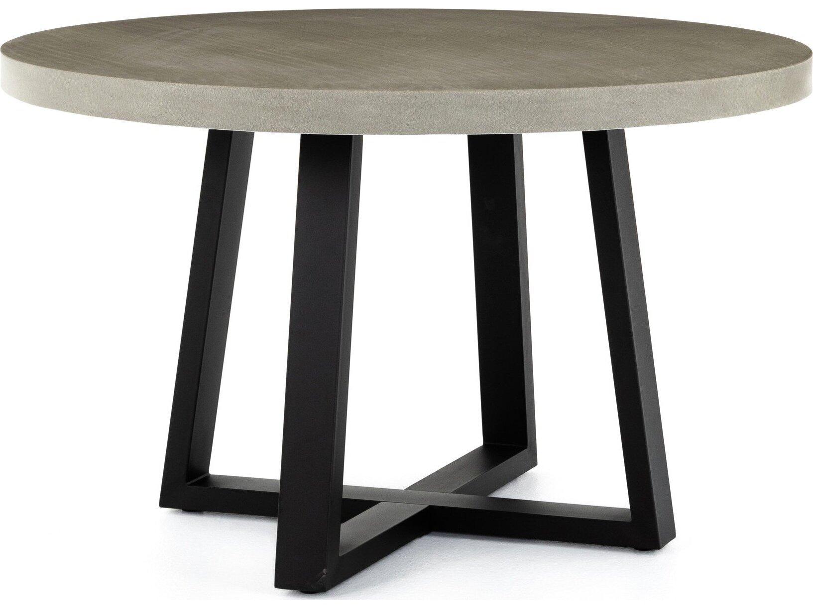 Four Hands Outdoor Constantine Light Grey Stone Round Dining Table