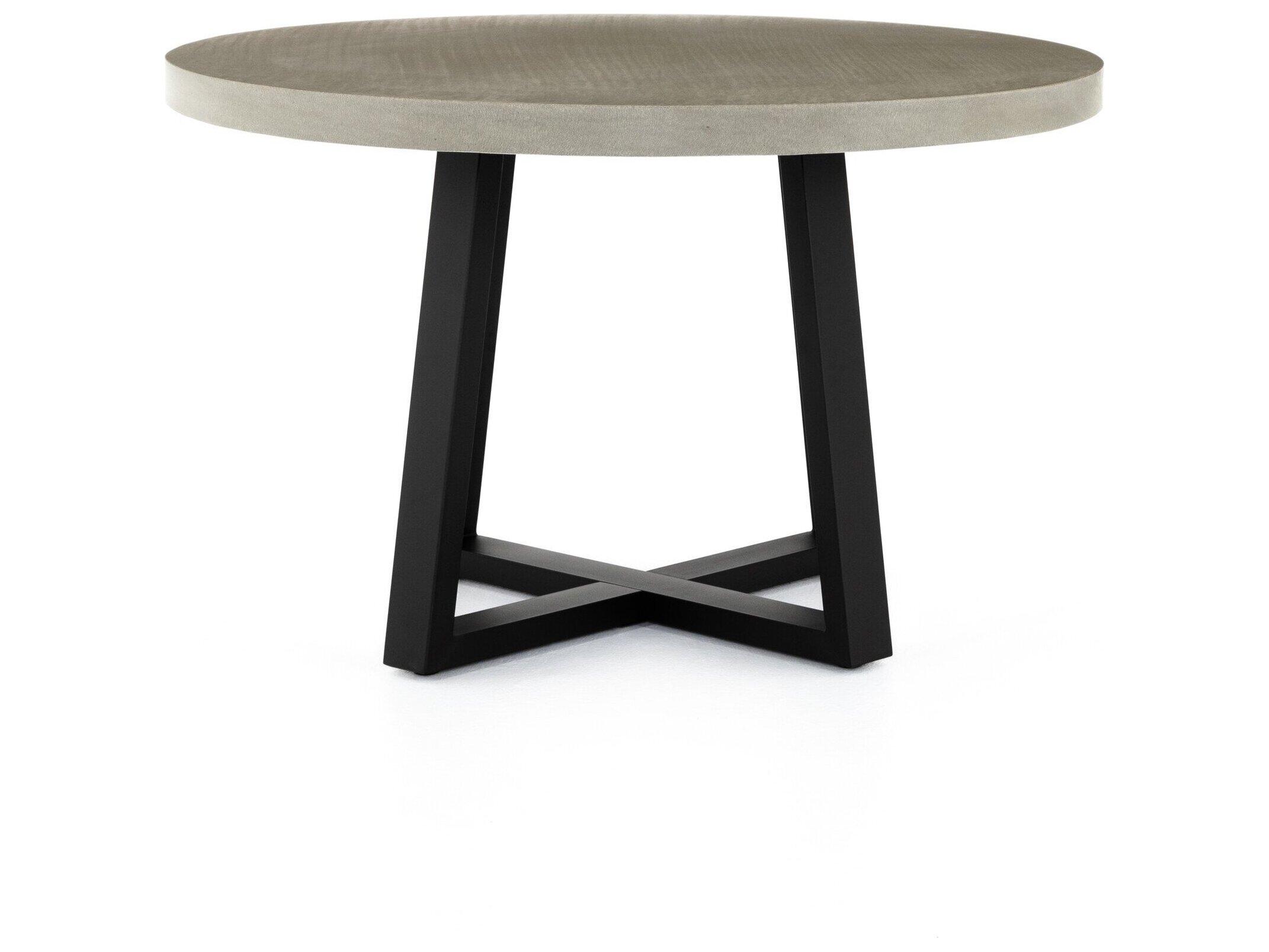 Four Hands Outdoor Constantine Light Grey Stone Round Dining Table