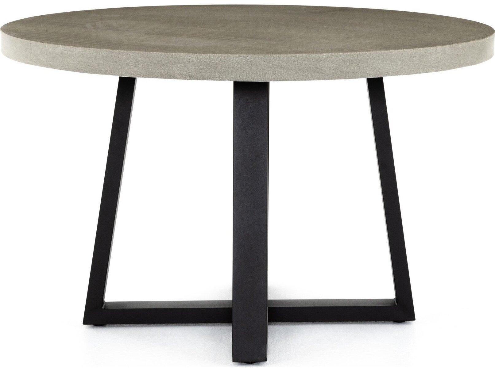Four Hands Outdoor Constantine Light Grey Stone Round Dining Table