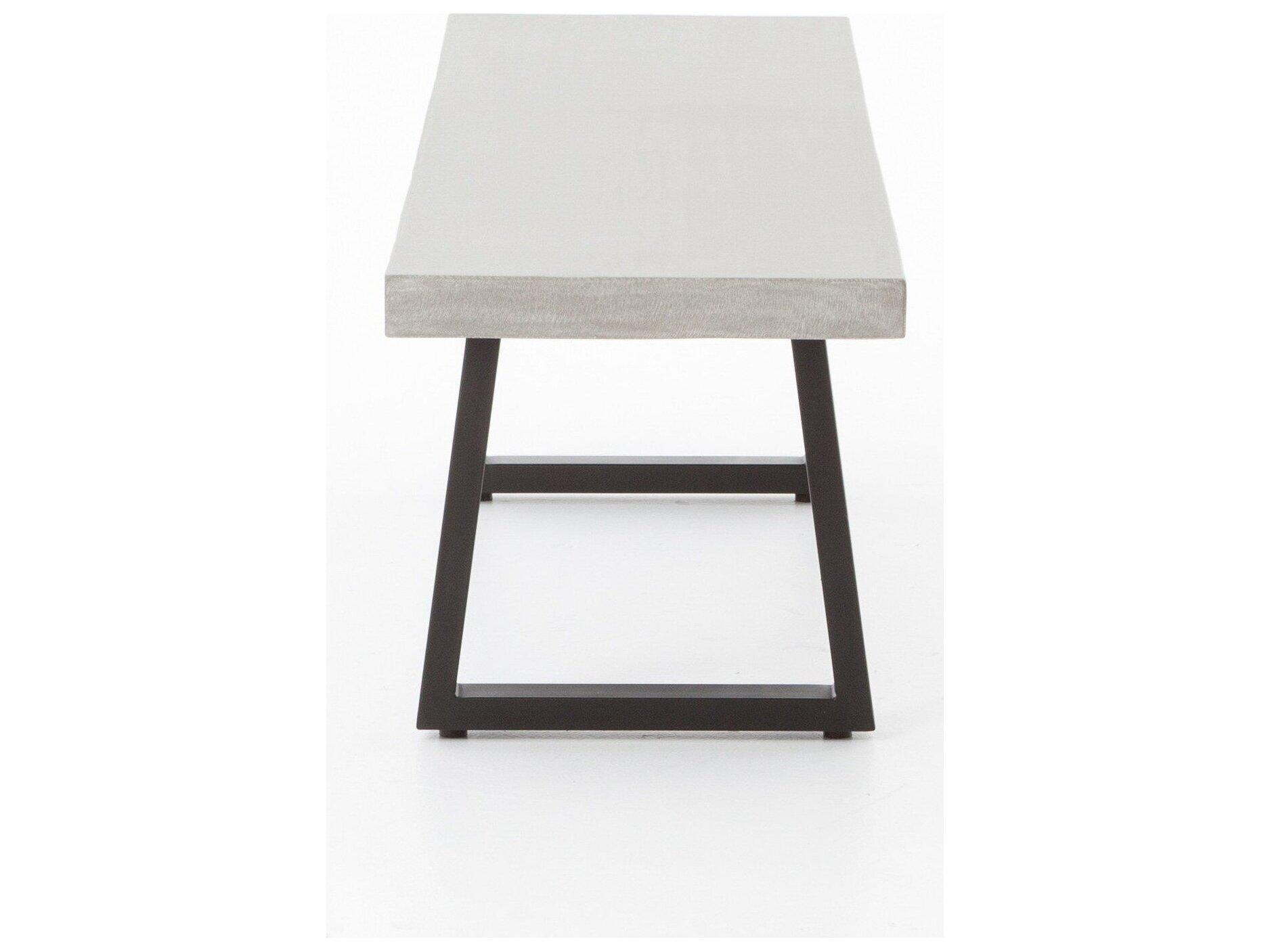 Four Hands Outdoor Constantine Black Stone Concrete Bench