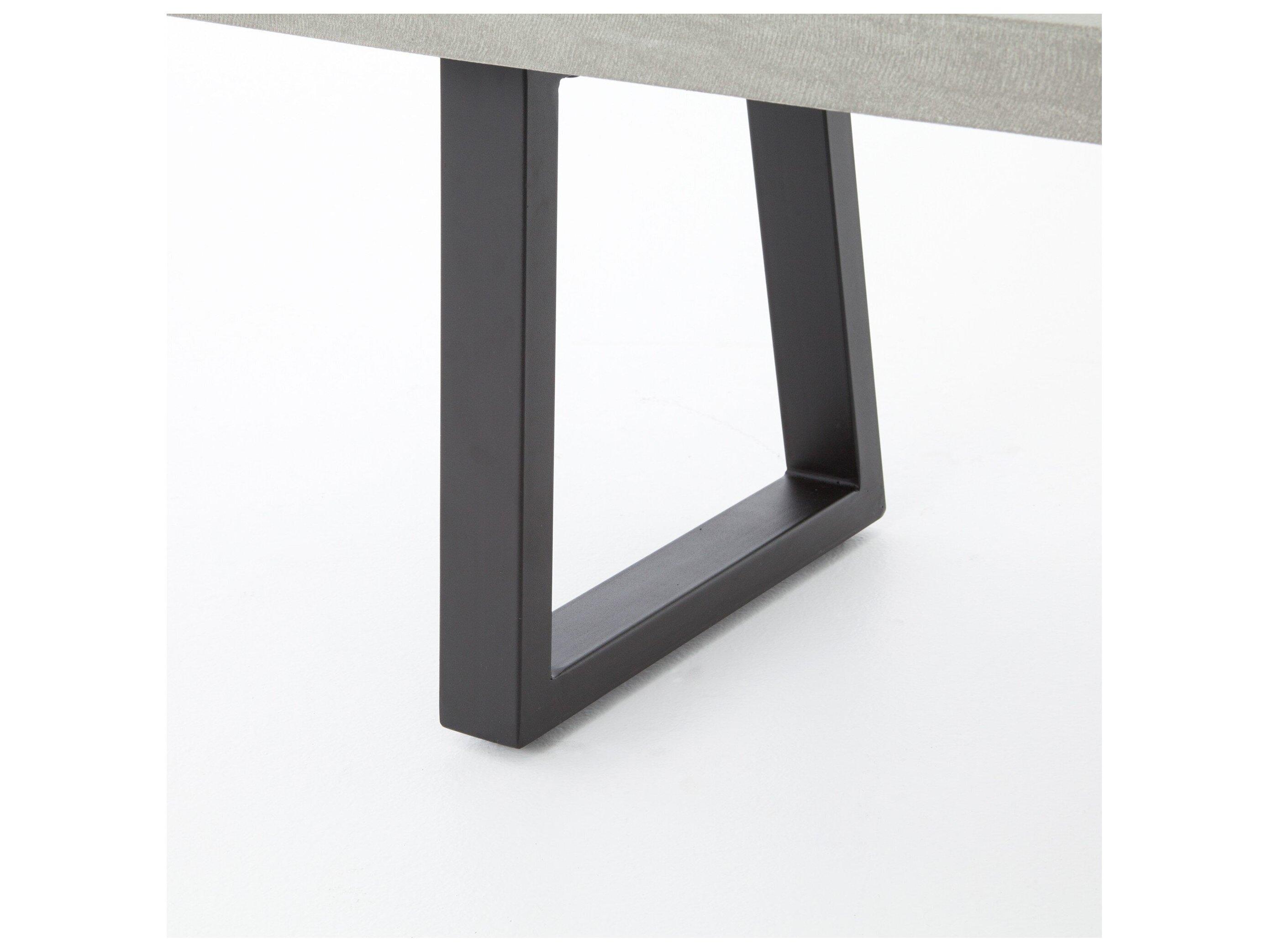 Four Hands Outdoor Constantine Black Stone Concrete Bench