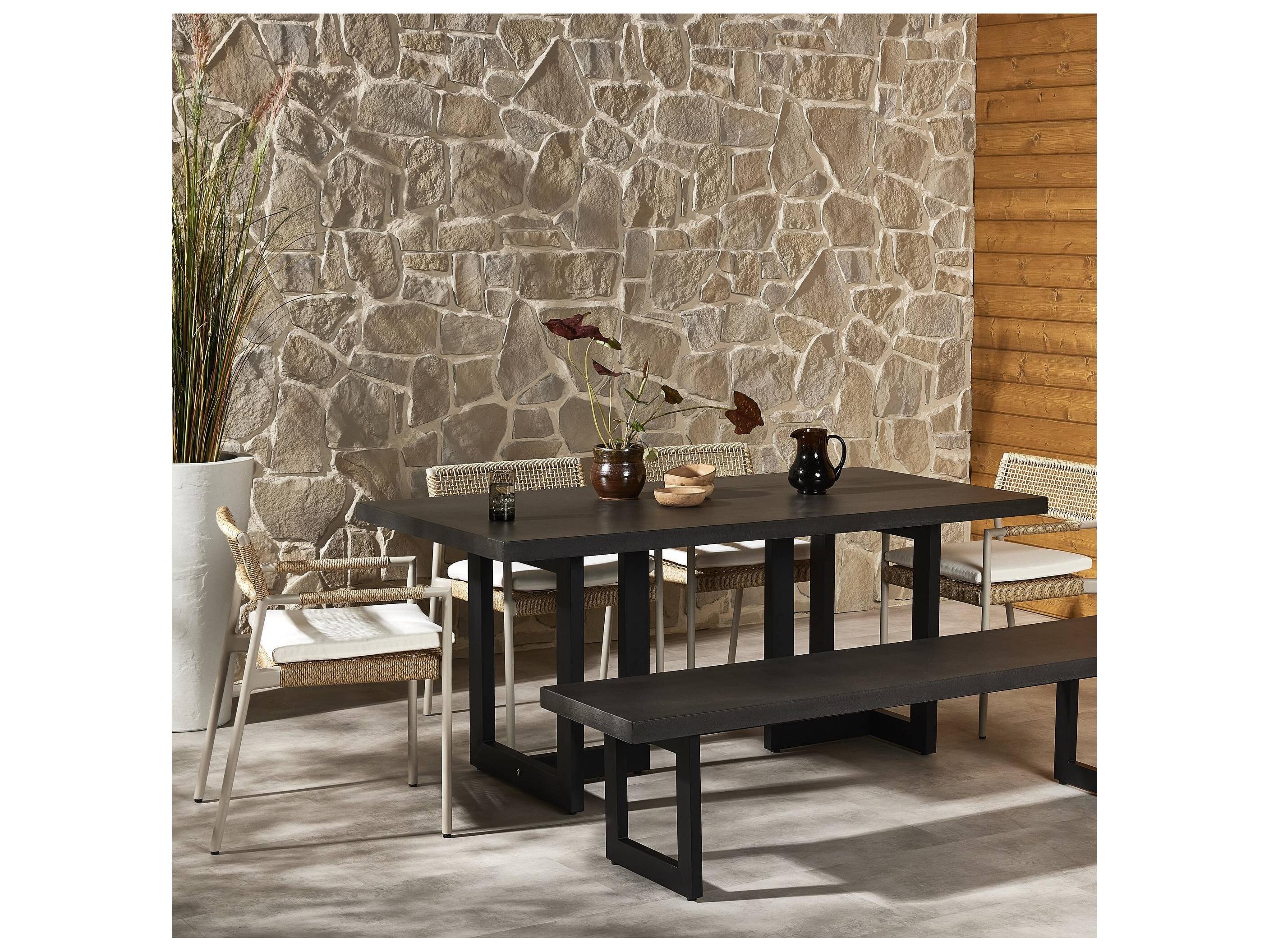 Four Hands Outdoor Constantine Wrought Iron Rectangular Dining Table