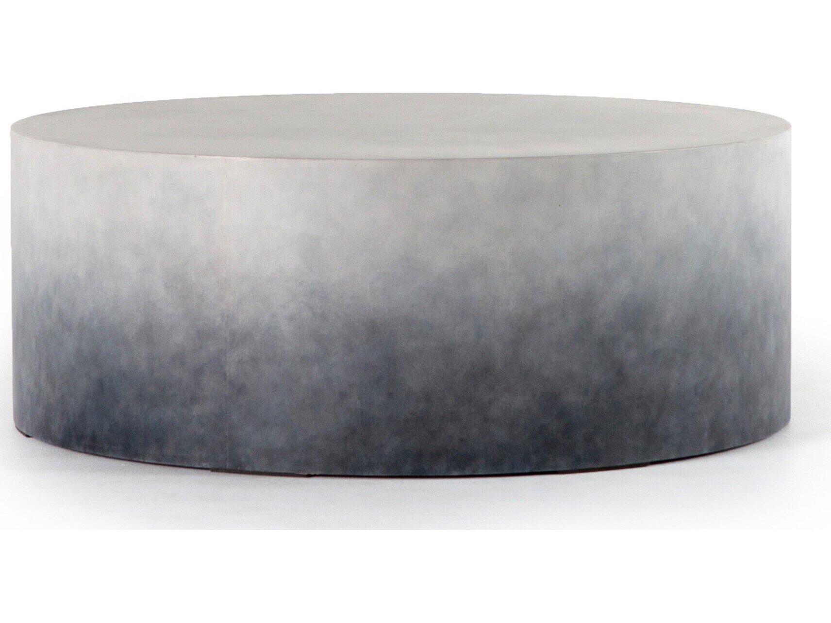 Four Hands Outdoor Thayer Indigo Ombre Concrete Round Coffee Table