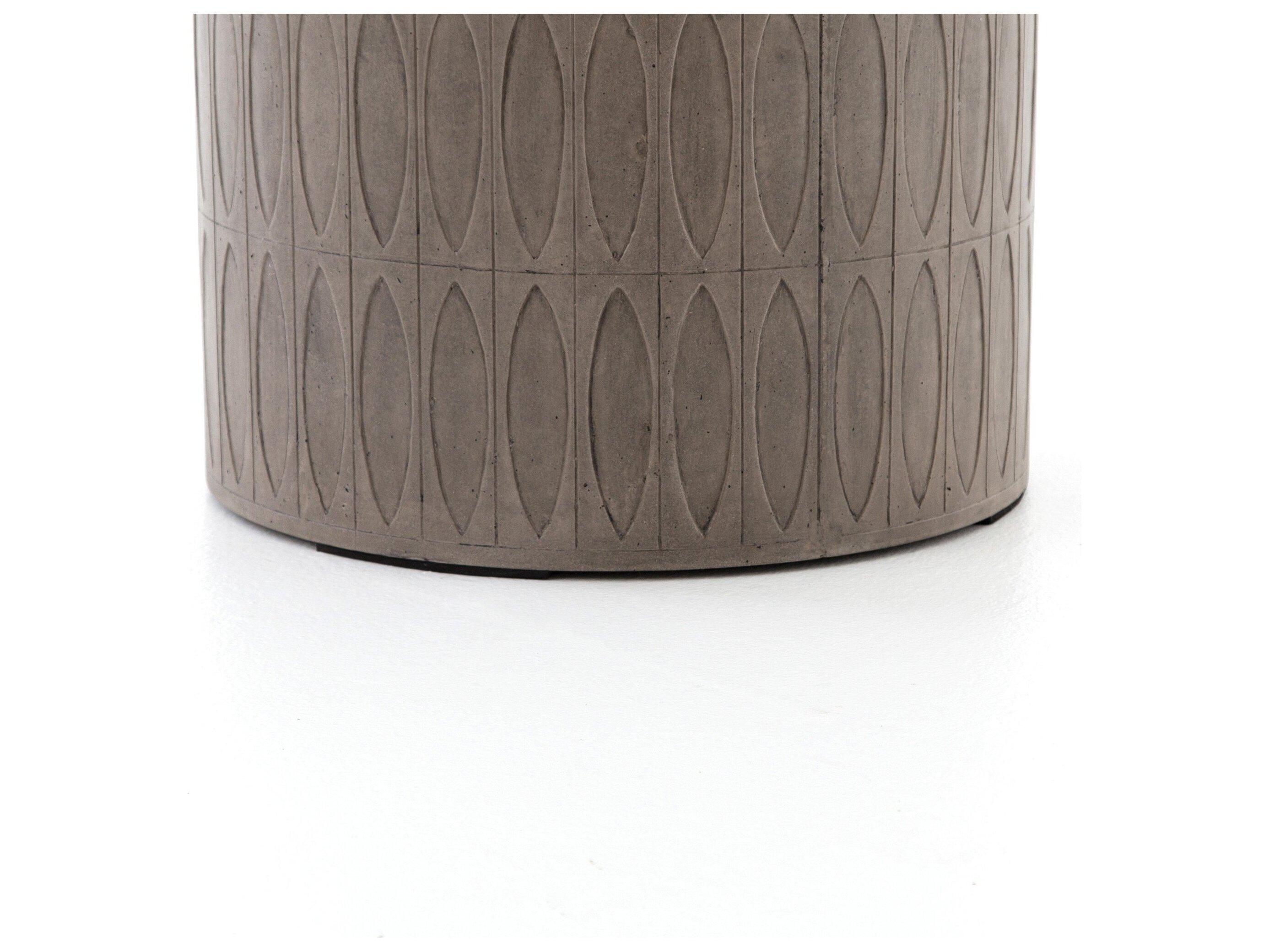 Four Hands Outdoor Thayer Grey Concrete Round End Table