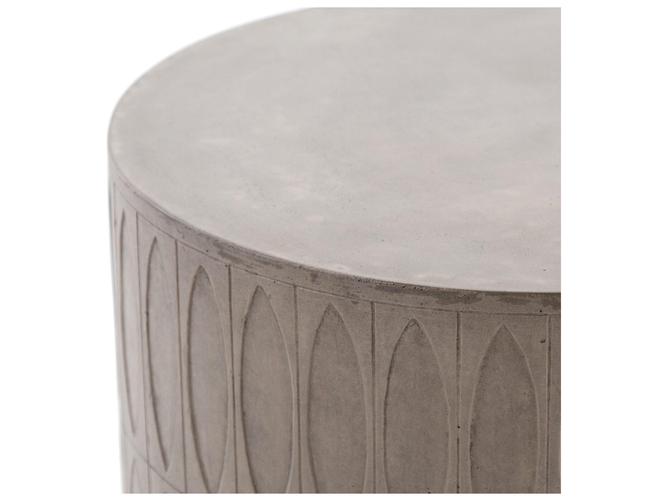 Four Hands Outdoor Thayer Grey Concrete Round End Table
