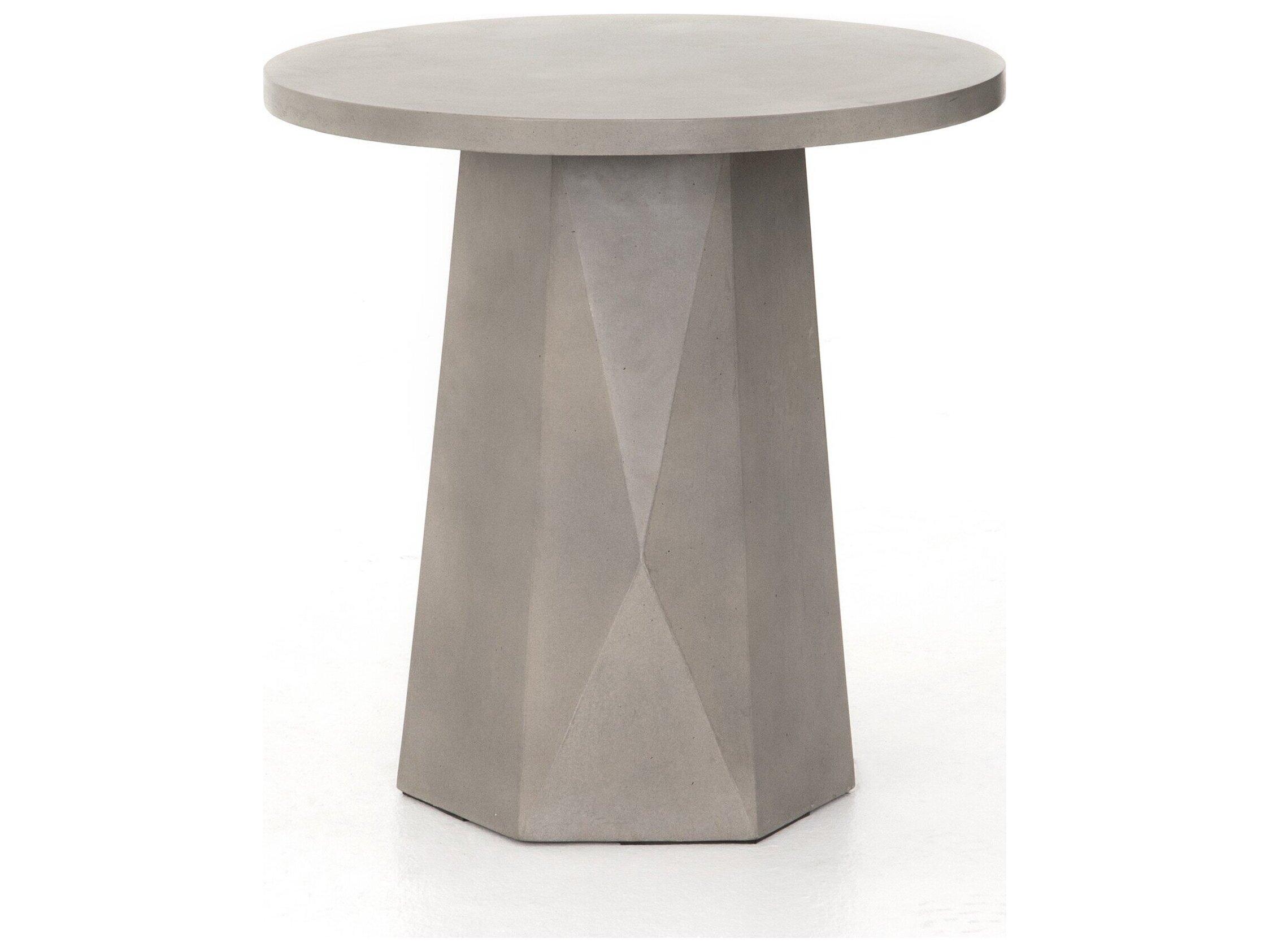 Four Hands Outdoor Thayer Concrete Round End Table