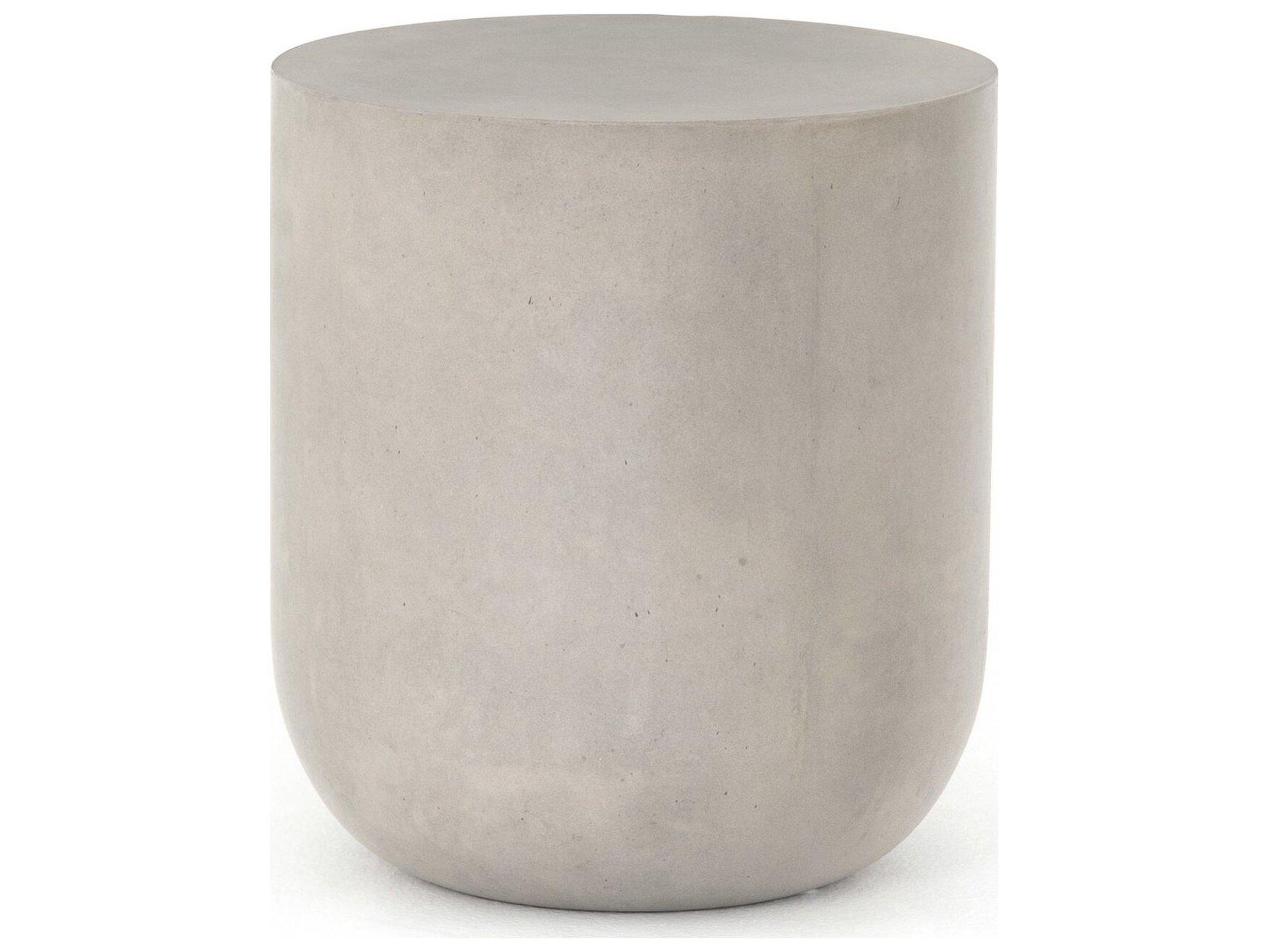 Four Hands Outdoor Thayer Grey  Concrete Round End Table