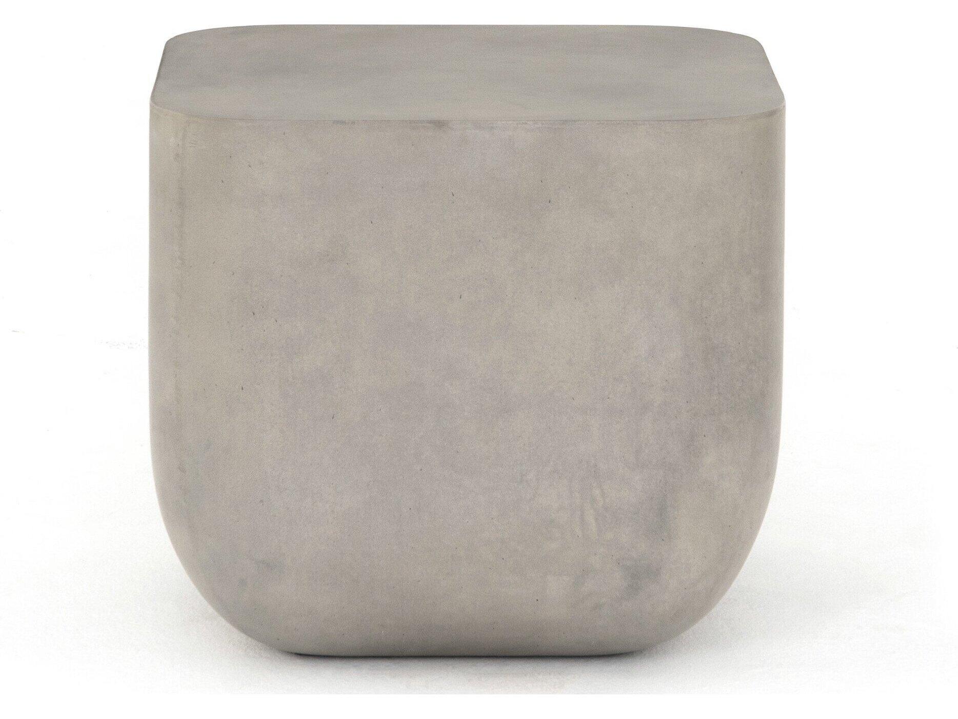 Four Hands Outdoor Thayer Grey Concrete Square End Table