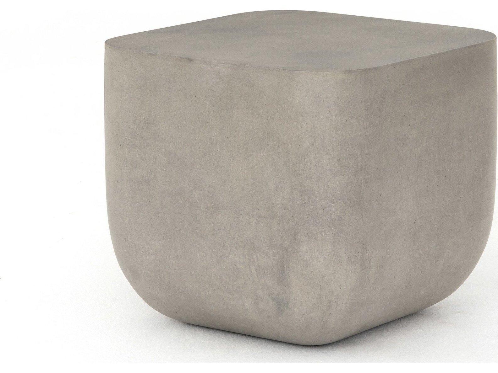 Four Hands Outdoor Thayer Grey Concrete Square End Table