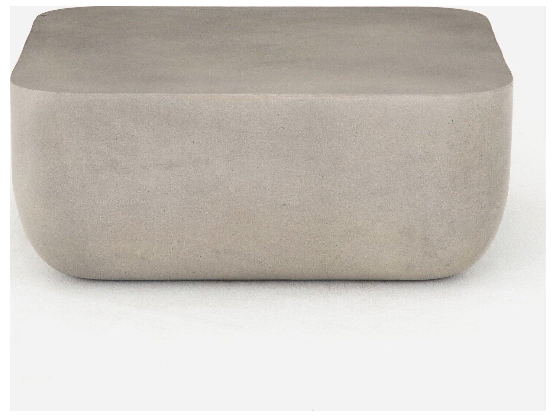 Four Hands Outdoor Thayer Grey Concrete Square Coffee Table