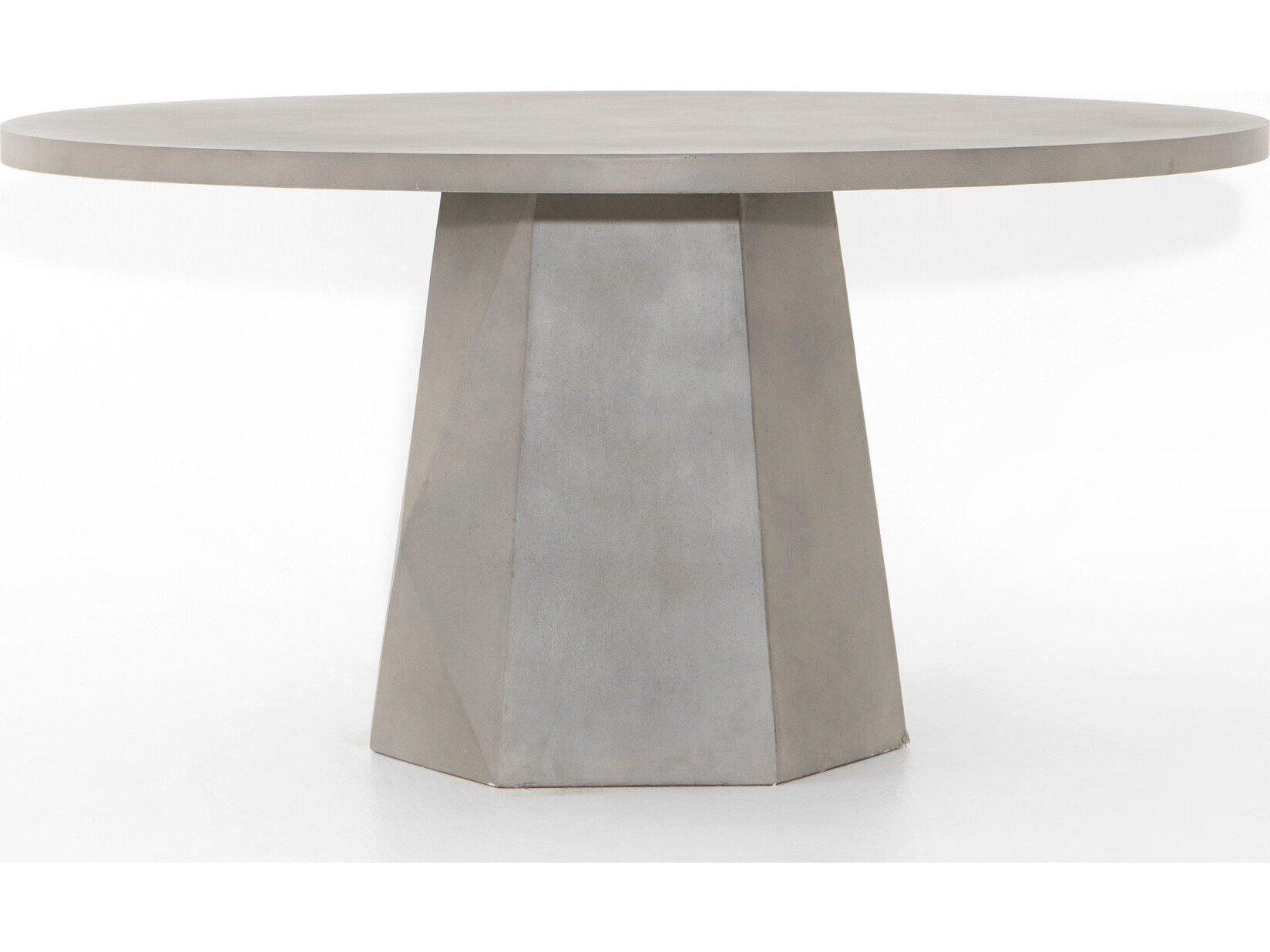 Four Hands Outdoor Thayer Bowman Grey Concrete 60" Round Dining Table