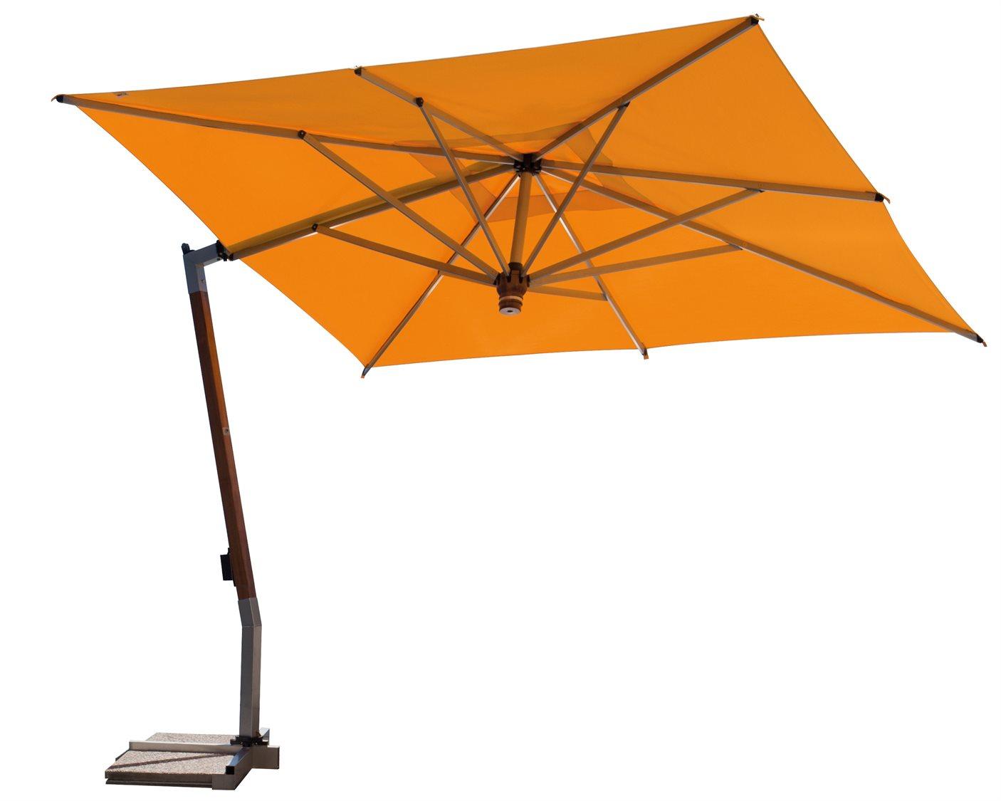 FIM C-Series Aluminum 9.5 Foot Square Cantilever Outdoor Patio Umbrella