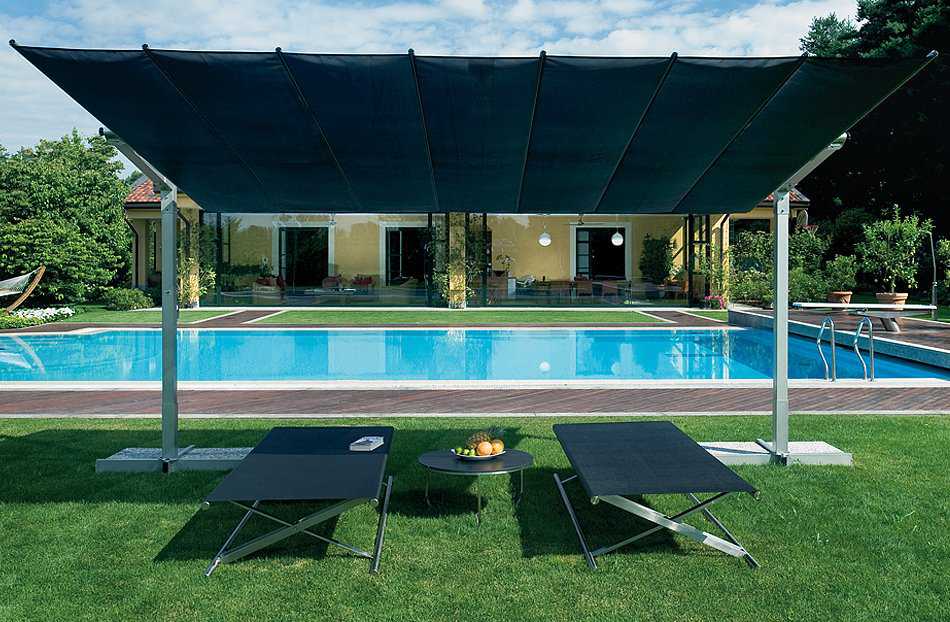 FIM Flexy Aluminum 10 x 14 Foot Rectangular Offset Patio Umbrella