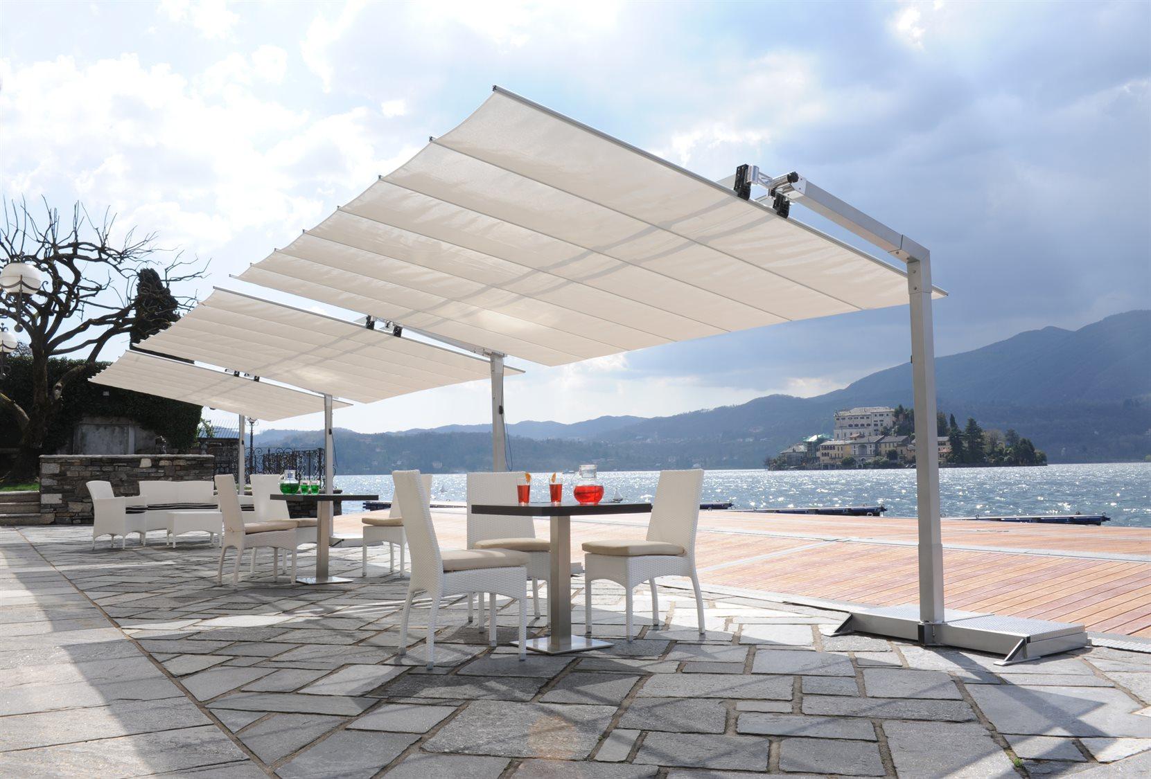 FIM Flexy Aluminum 8 x 12 Foot Rectangular Offset Patio Umbrella