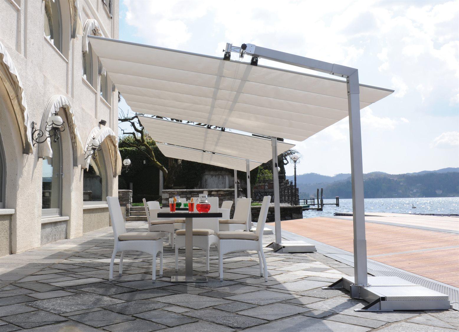 FIM Flexy Aluminum 8 x 12 Foot Rectangular Offset Patio Umbrella