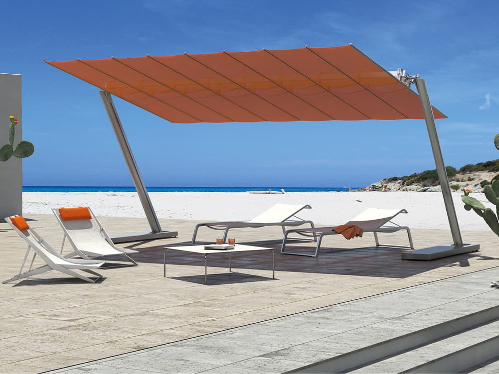 FIM Umbrellas Flexy Zen Aluminum 10 x 16 Foot Rectangular Offset Umbrella