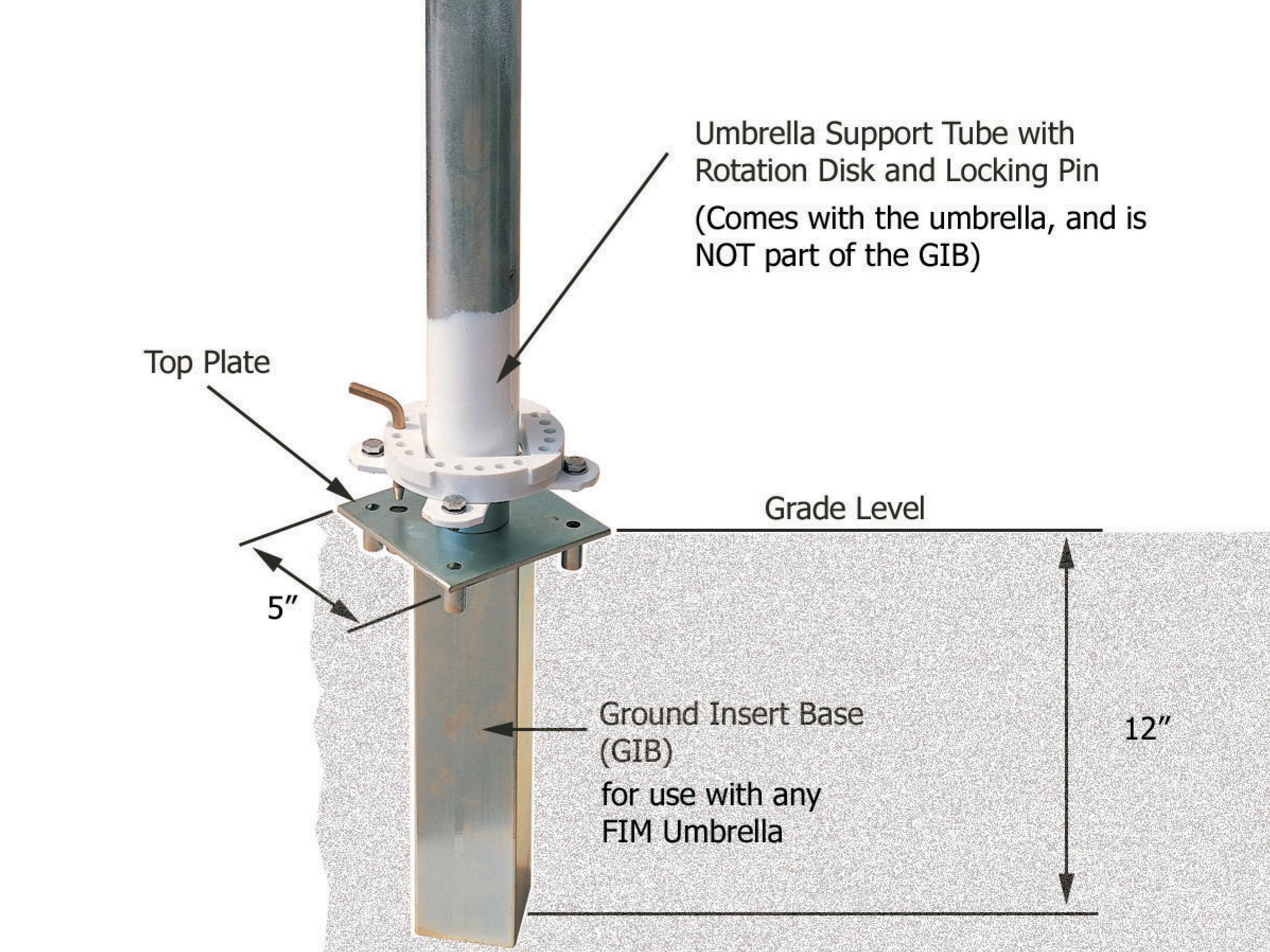 FIM Umbrellas Ground Insert Base