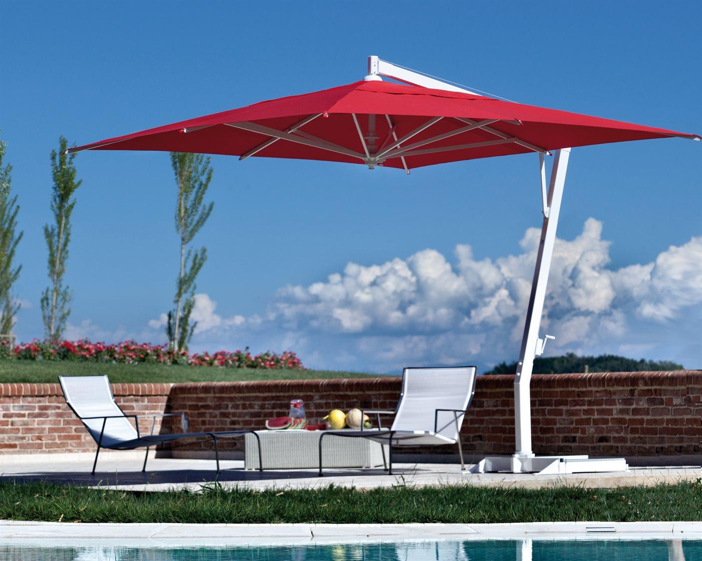 FIM P-series Aluminum 10 x 13 Crank Lift Cantilever Outdoor Patio Umbrella