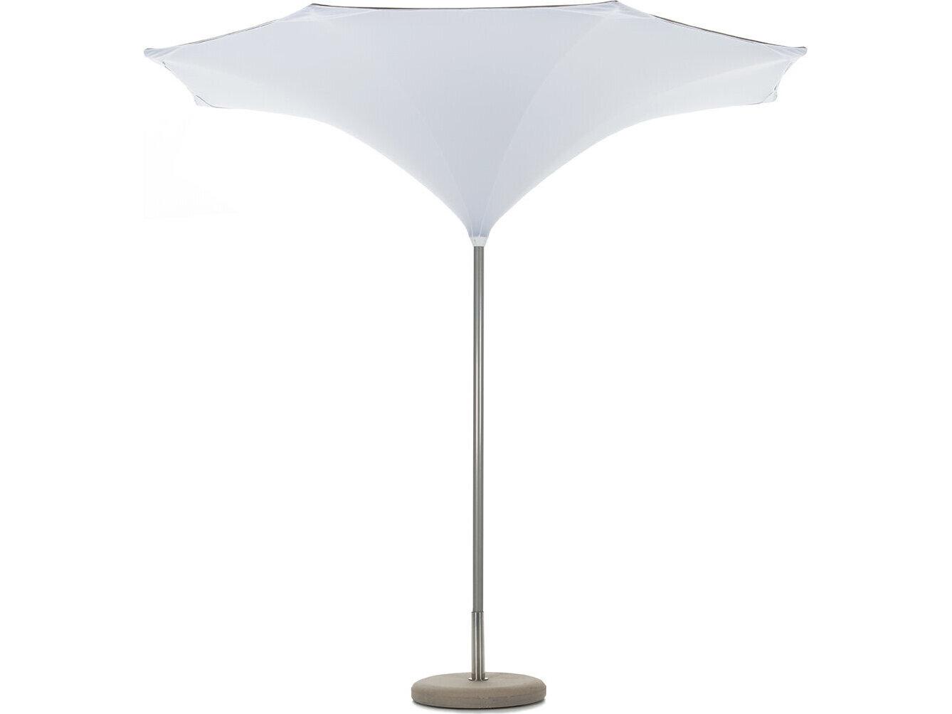 FIM Umbrellas The Plant Aluminum 10 Foot Round Umbrella with White Fabric