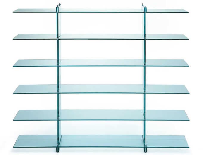 Fontana Arte Teso Float Glass Bookcase