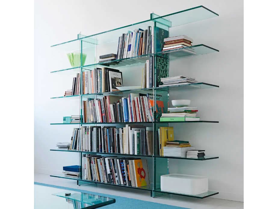 Fontana Arte Teso Float Glass Bookcase