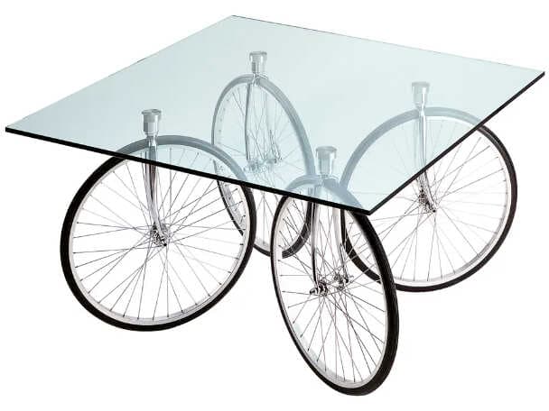 Fontana Arte Tour Square Glass Stainless Steel Dining Table