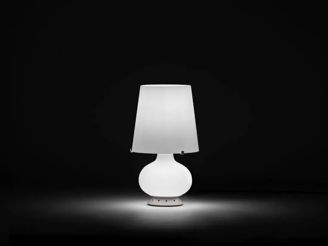 Fontana Arte LED White Glass Table Lamp