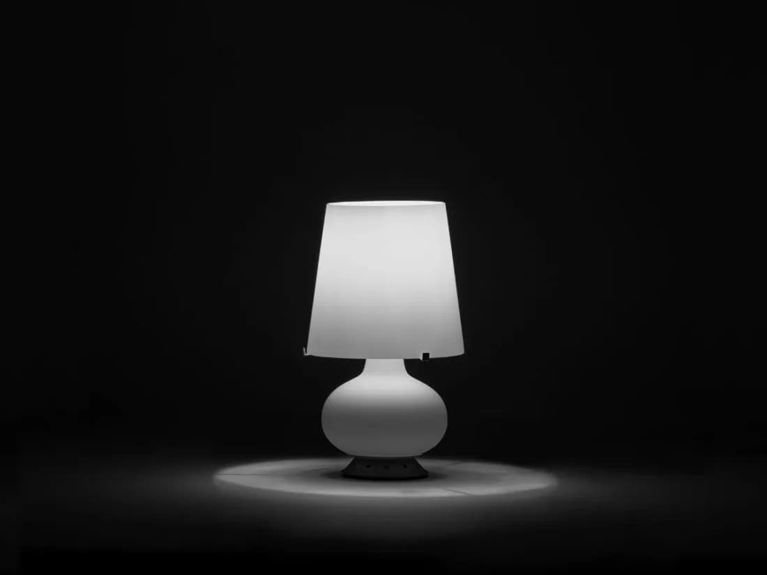 Fontana Arte LED White Glass Table Lamp