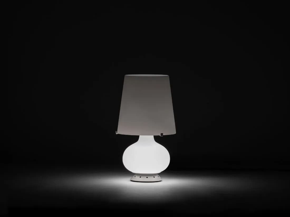 Fontana Arte LED White Glass Table Lamp