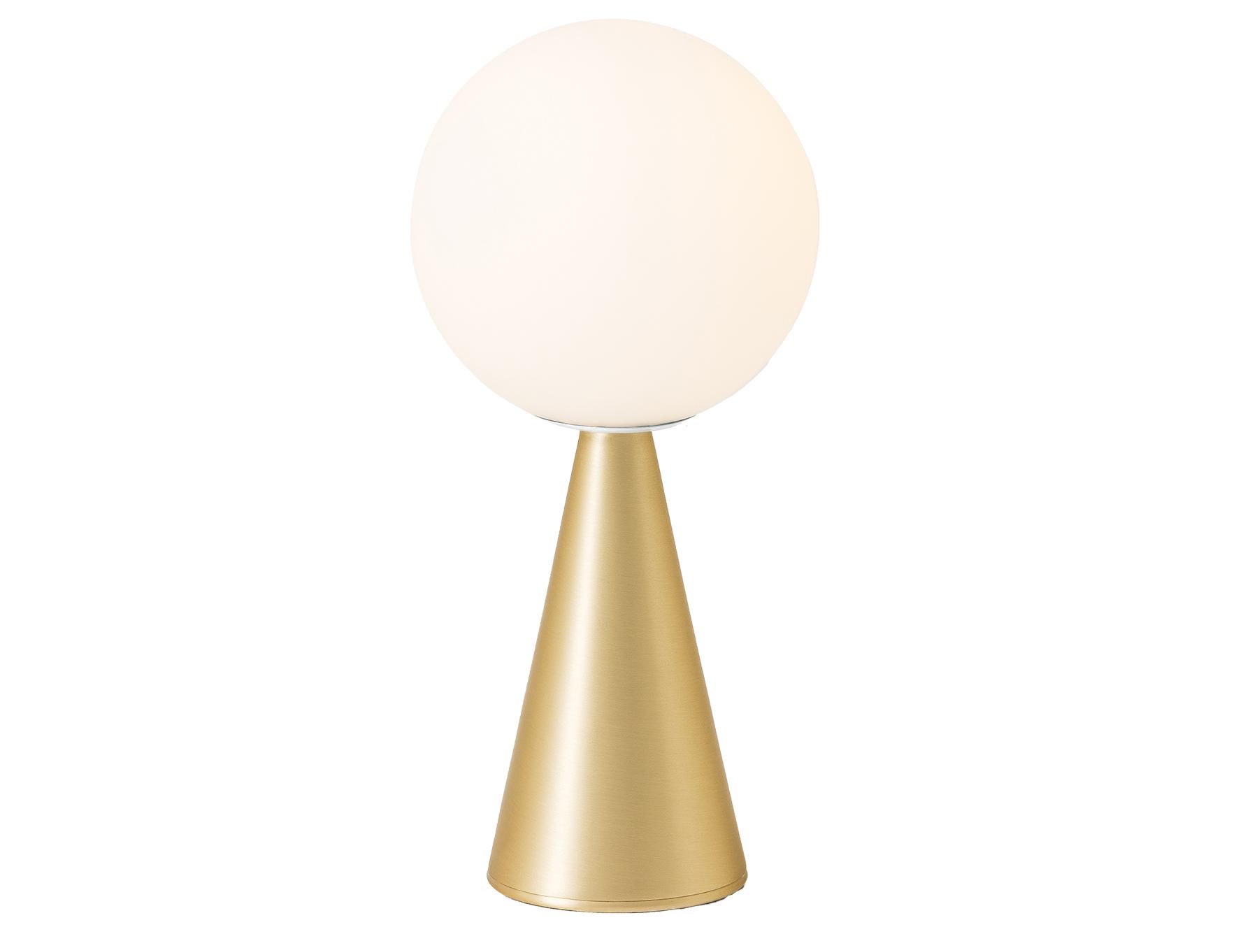 Fontana Arte Bilia Brass White Glass LED Table Lamp
