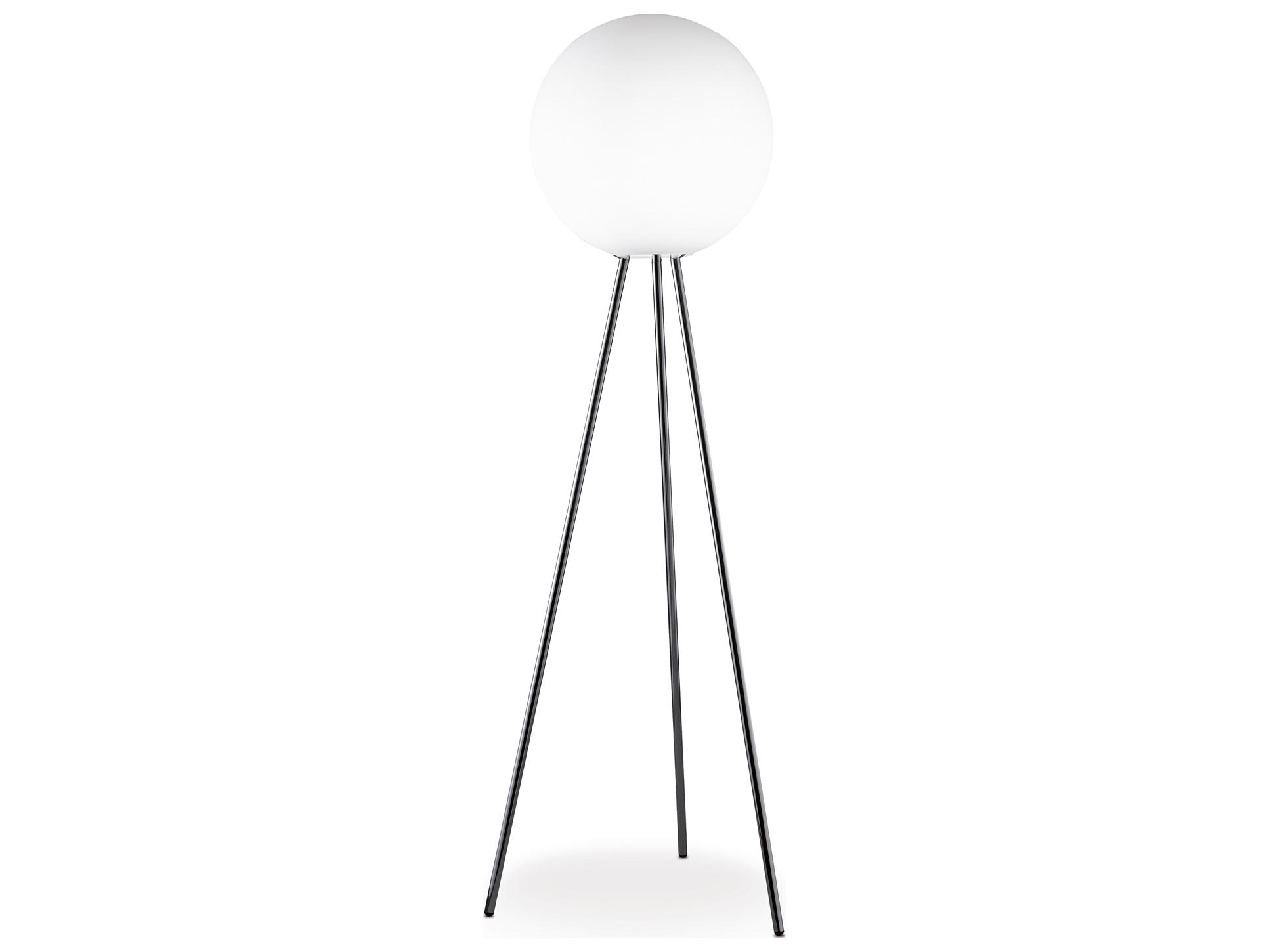 Fontana Arte Prima Signora Chrome White Floor Lamp