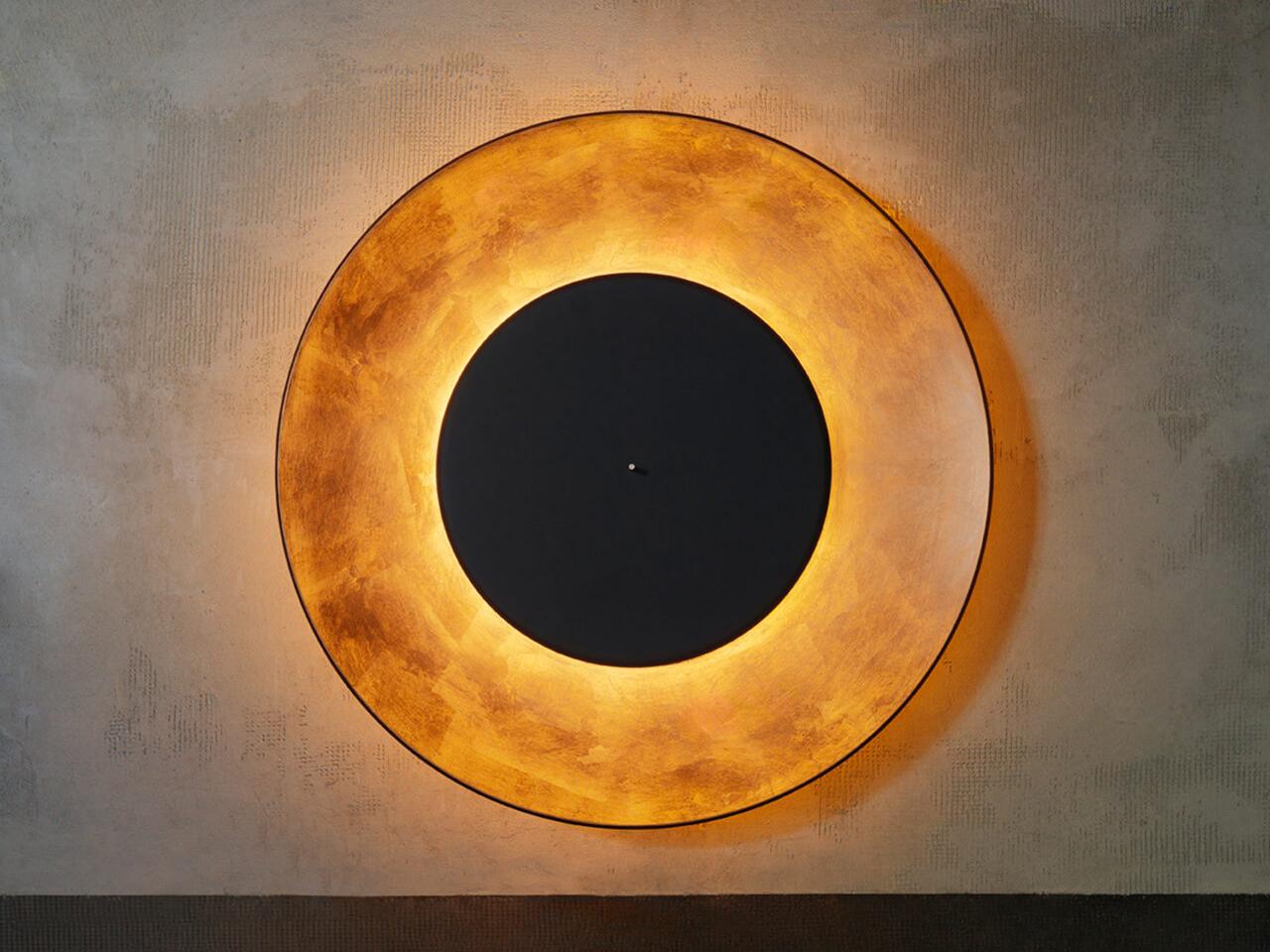 Fontana Arte Lunaire Copper Black Wall Sconce