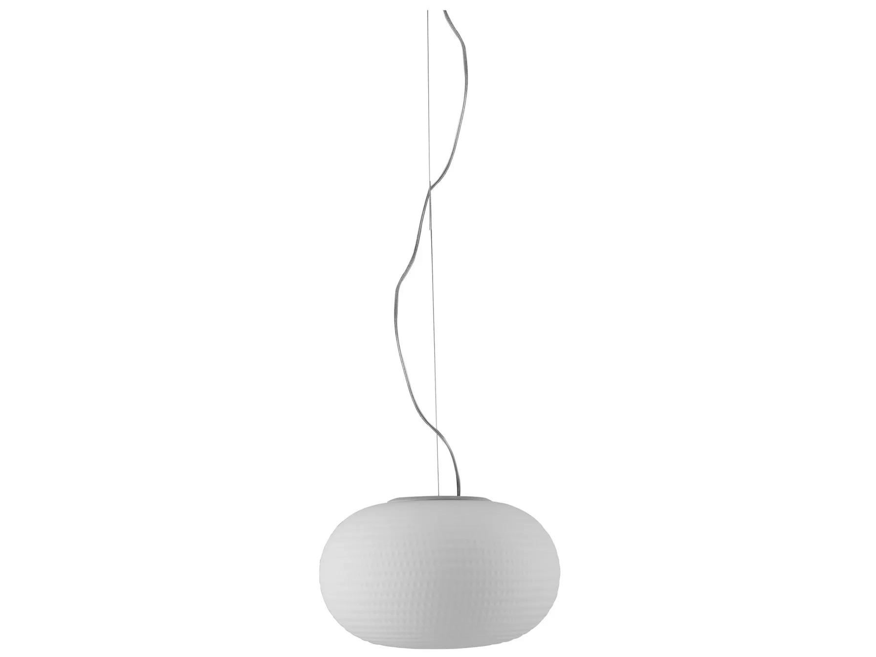 Fontana Arte Bianca White Glass LED Mini Pendant